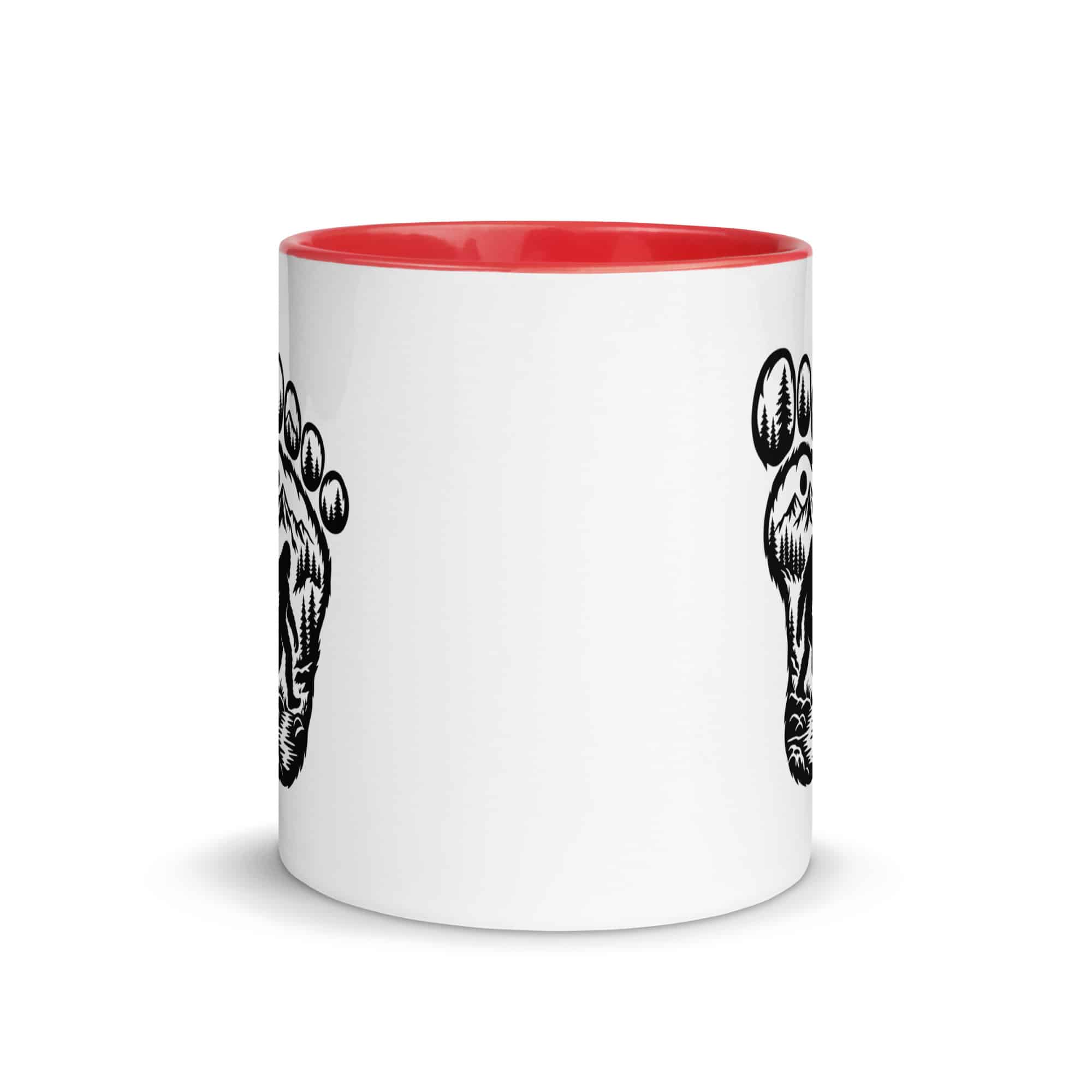 Forest Footprint Bigfoot Color Inside Mug