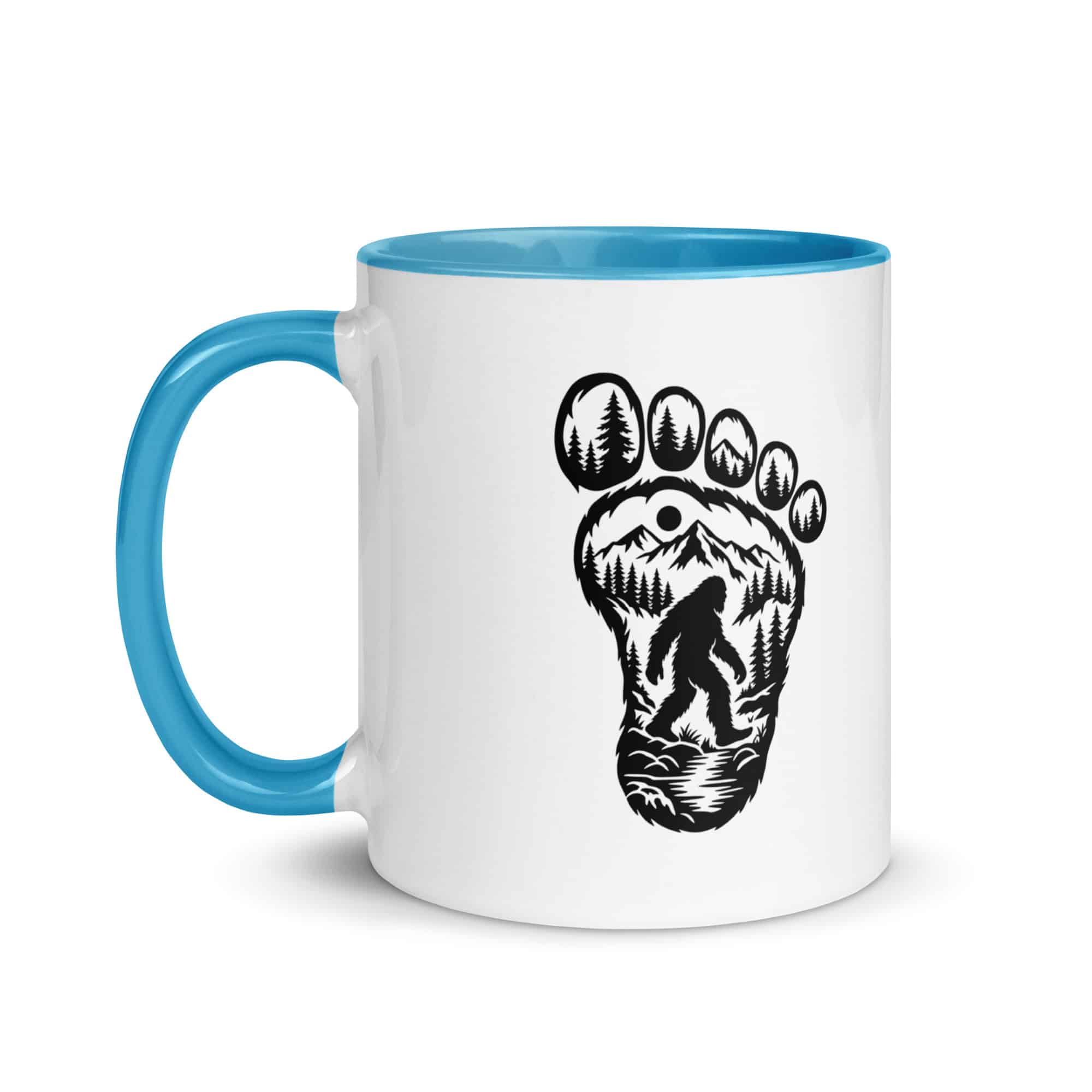 Forest Footprint Bigfoot Color Inside Mug