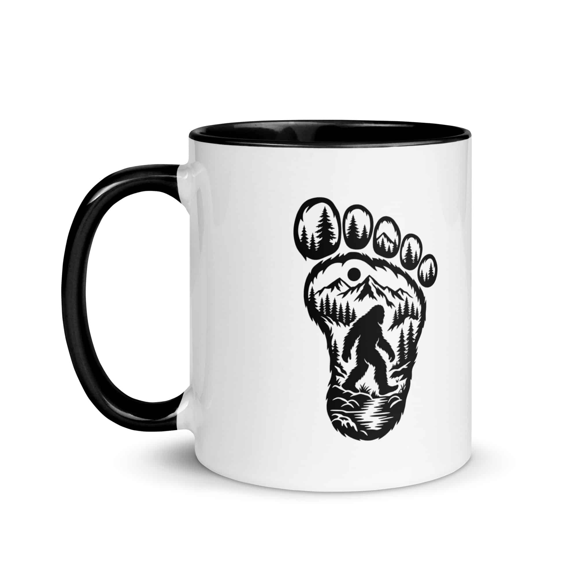 Forest Footprint Bigfoot Color Inside Mug