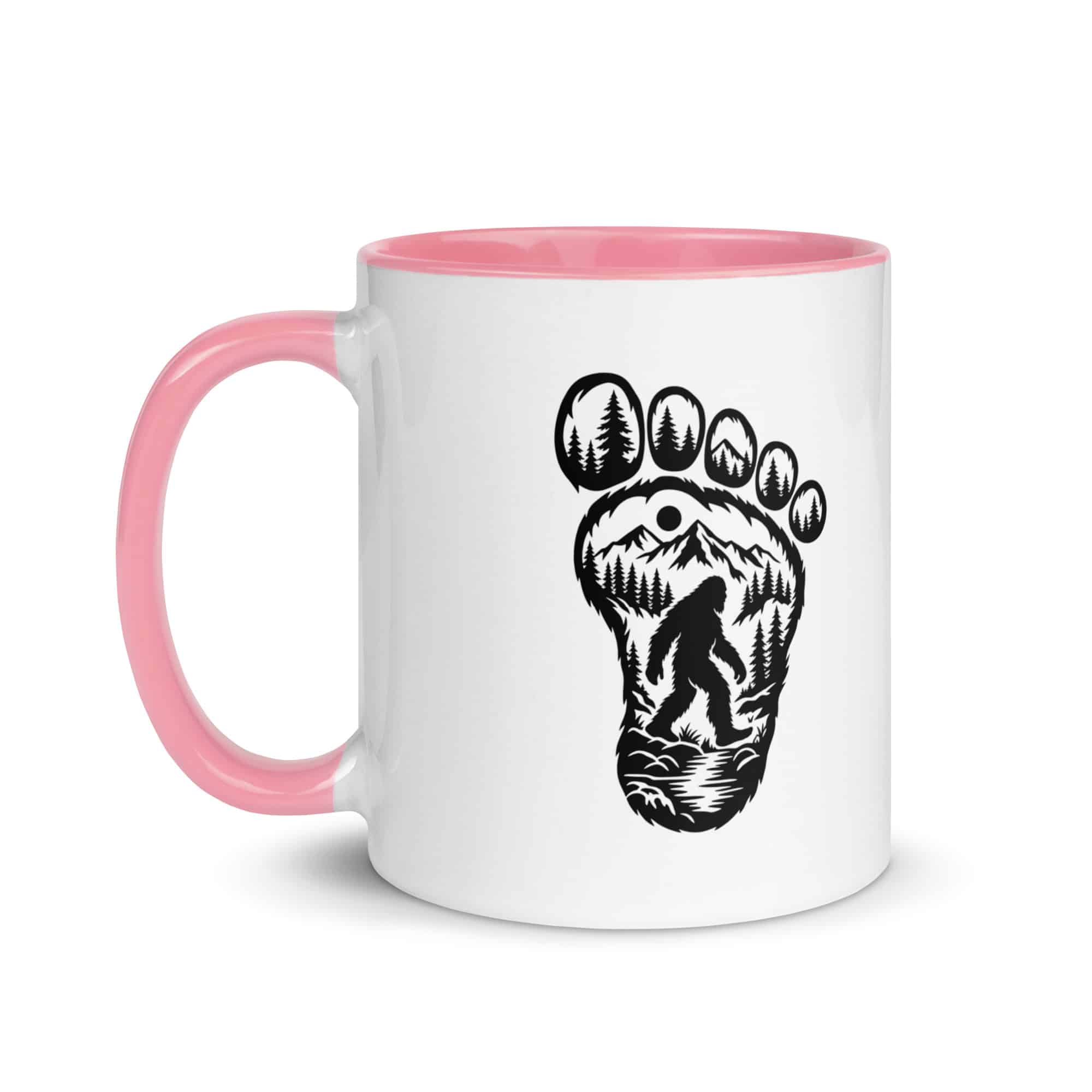 Forest Footprint Bigfoot Color Inside Mug