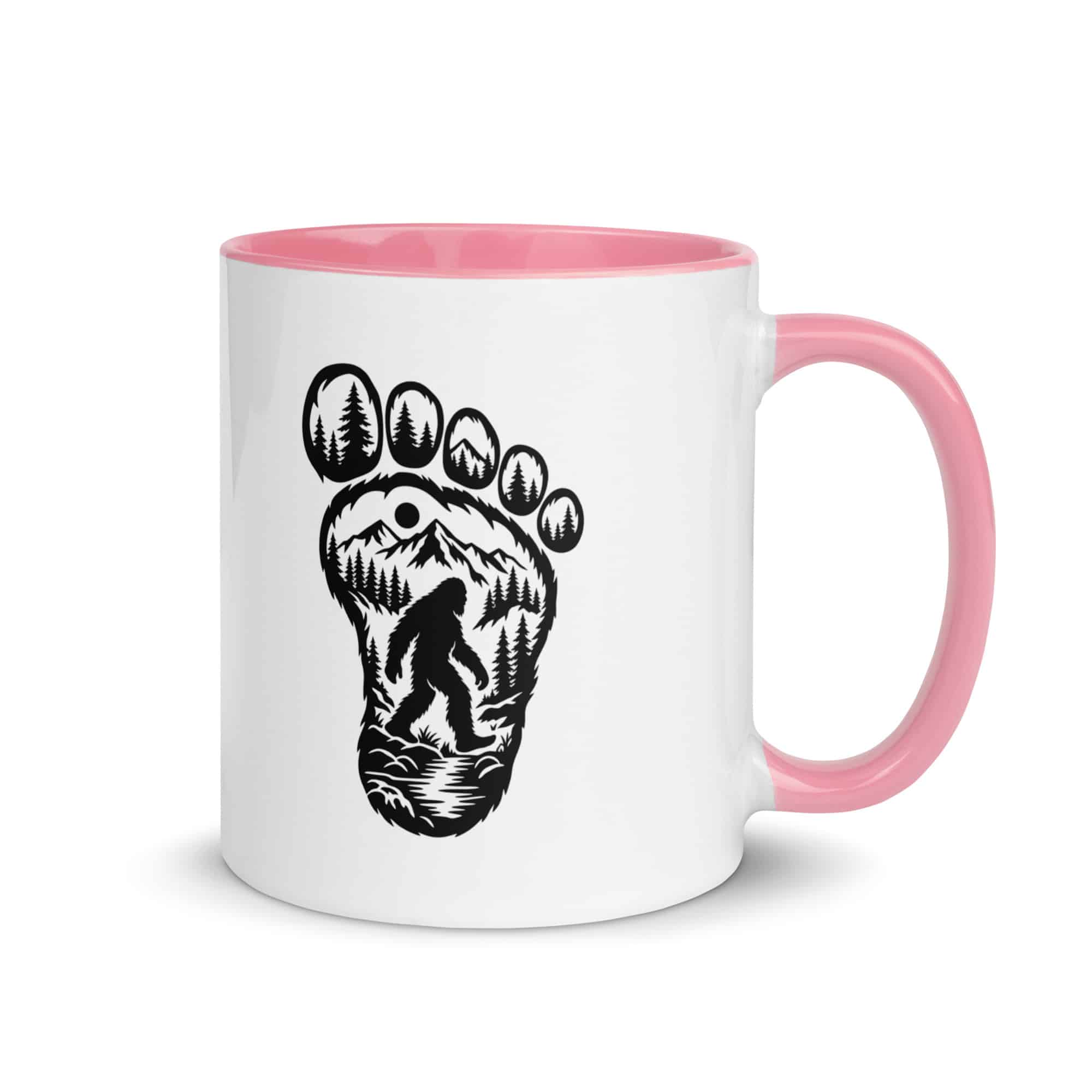 Forest Footprint Bigfoot Color Inside Mug