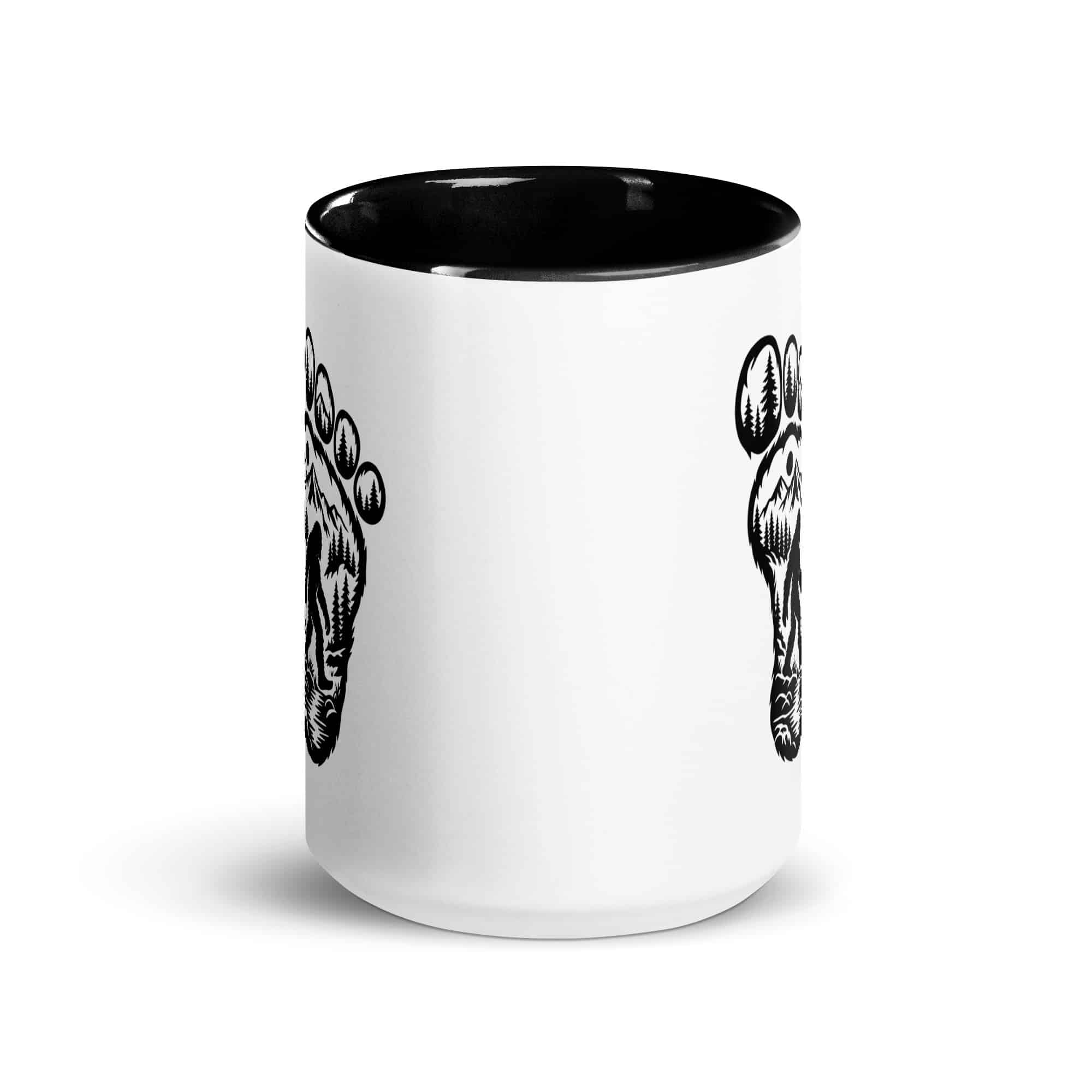 Forest Footprint Bigfoot Color Inside Mug