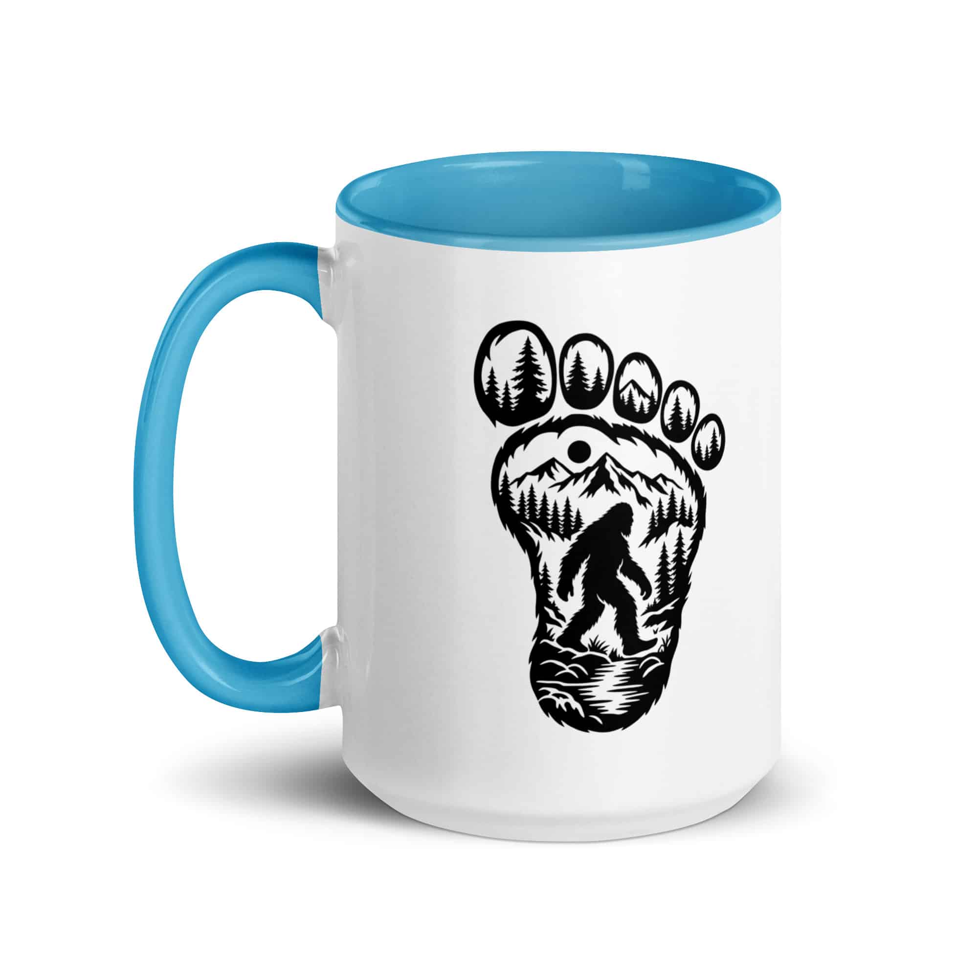 Forest Footprint Bigfoot Color Inside Mug