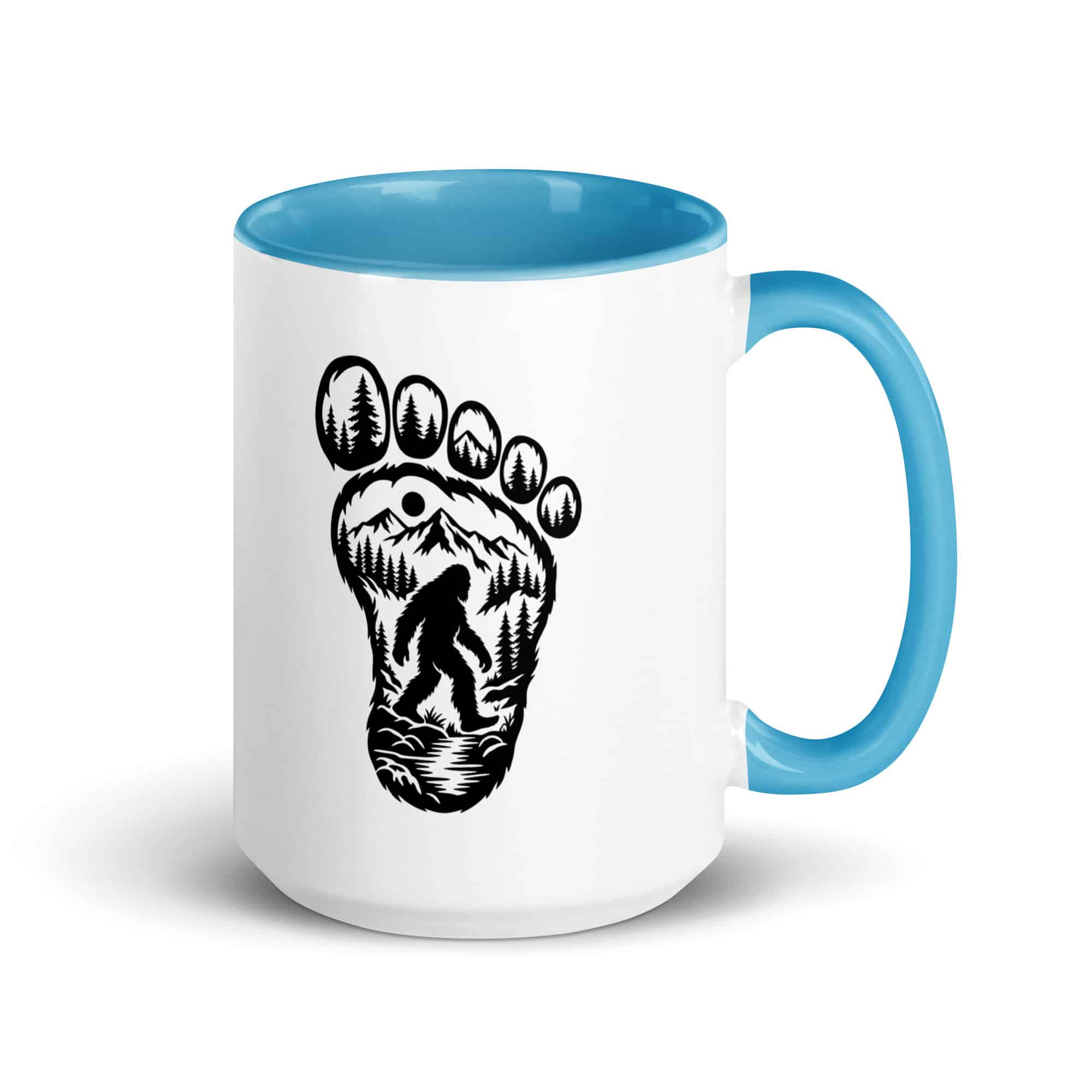Forest Footprint Bigfoot Color Inside Mug
