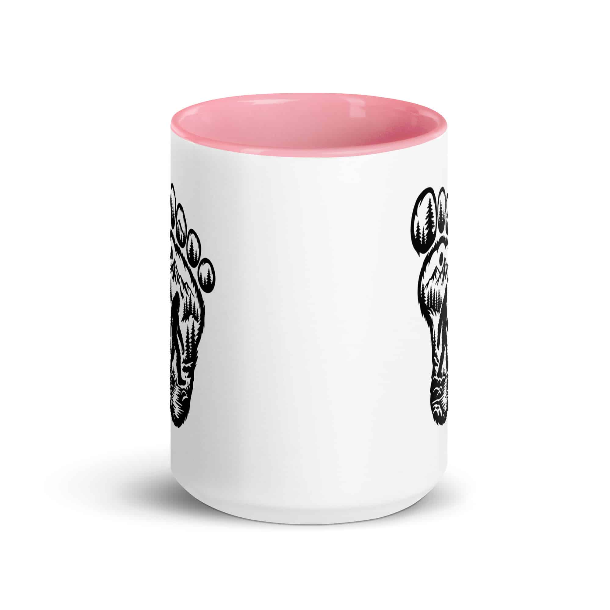 Forest Footprint Bigfoot Color Inside Mug