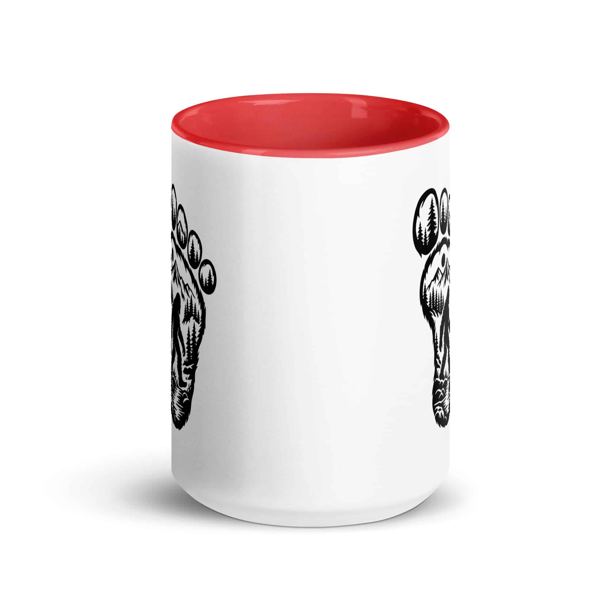 Forest Footprint Bigfoot Color Inside Mug
