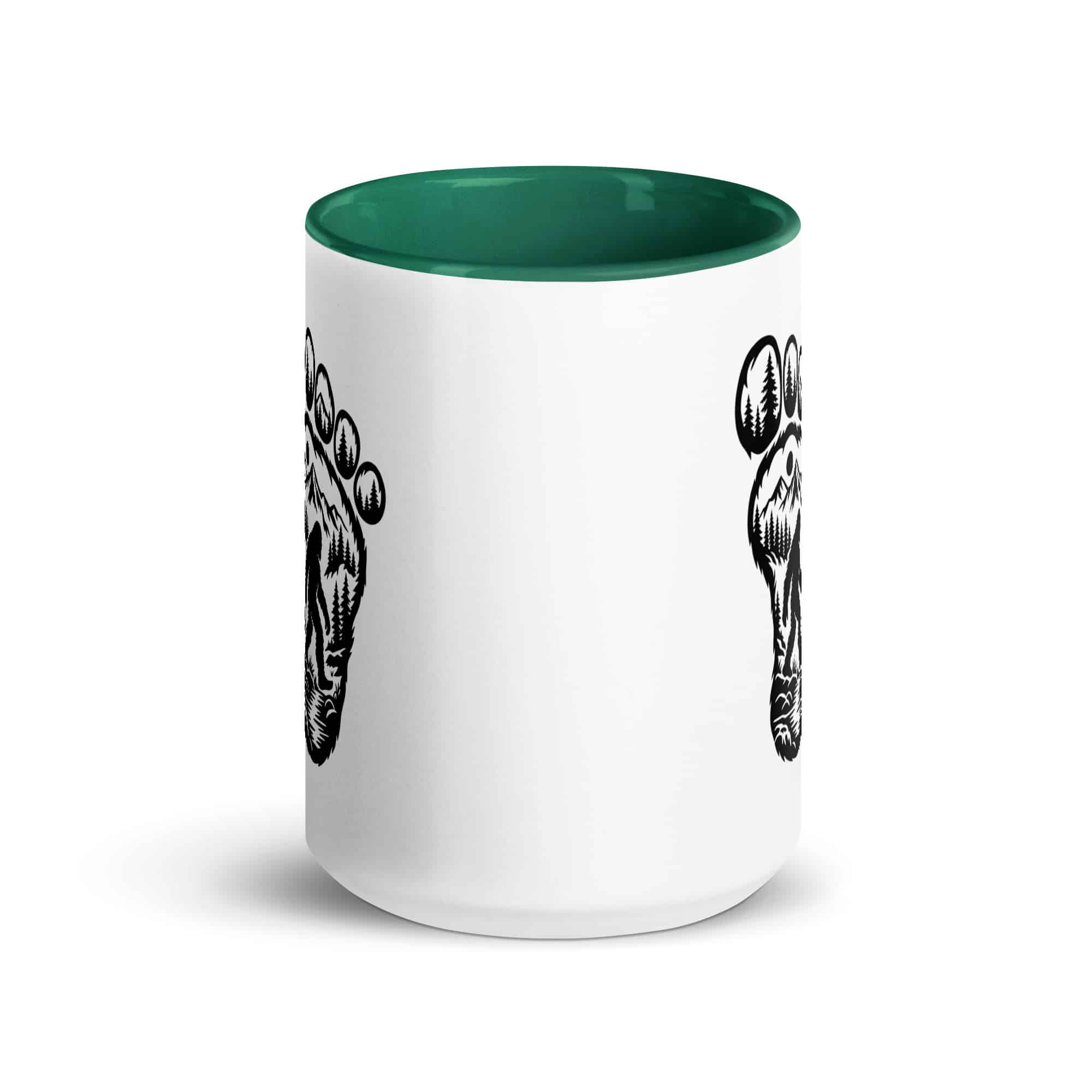 Forest Footprint Bigfoot Color Inside Mug