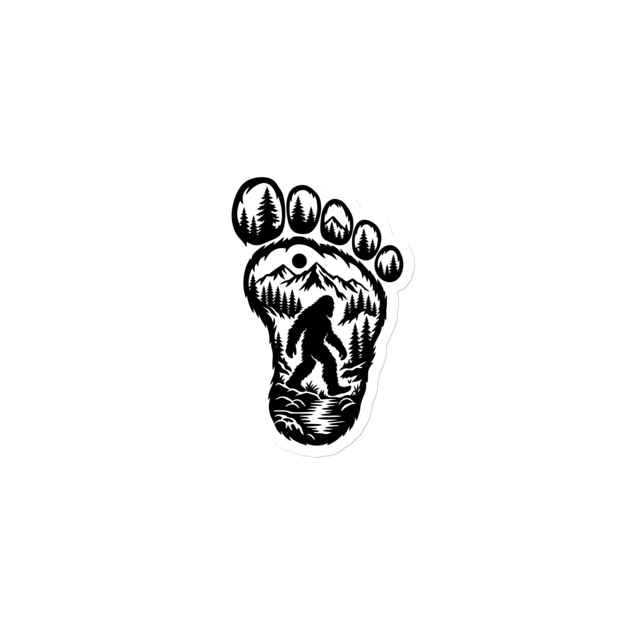 Bigfoot Wilderness Footprint Die-Cut Magnet