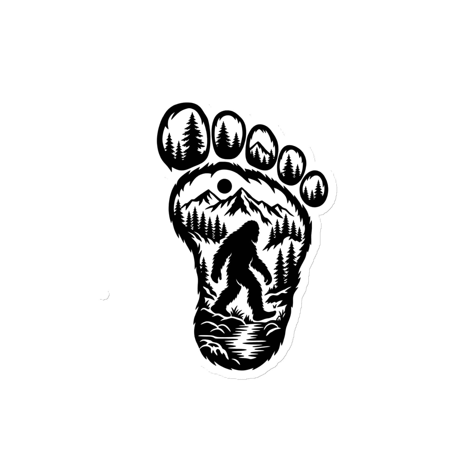 Bigfoot Wilderness Footprint Die-Cut Magnet