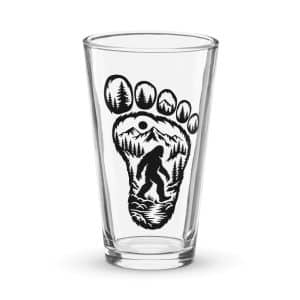 19 Bigfoot Footprint Pint Glass - 16 oz - Main