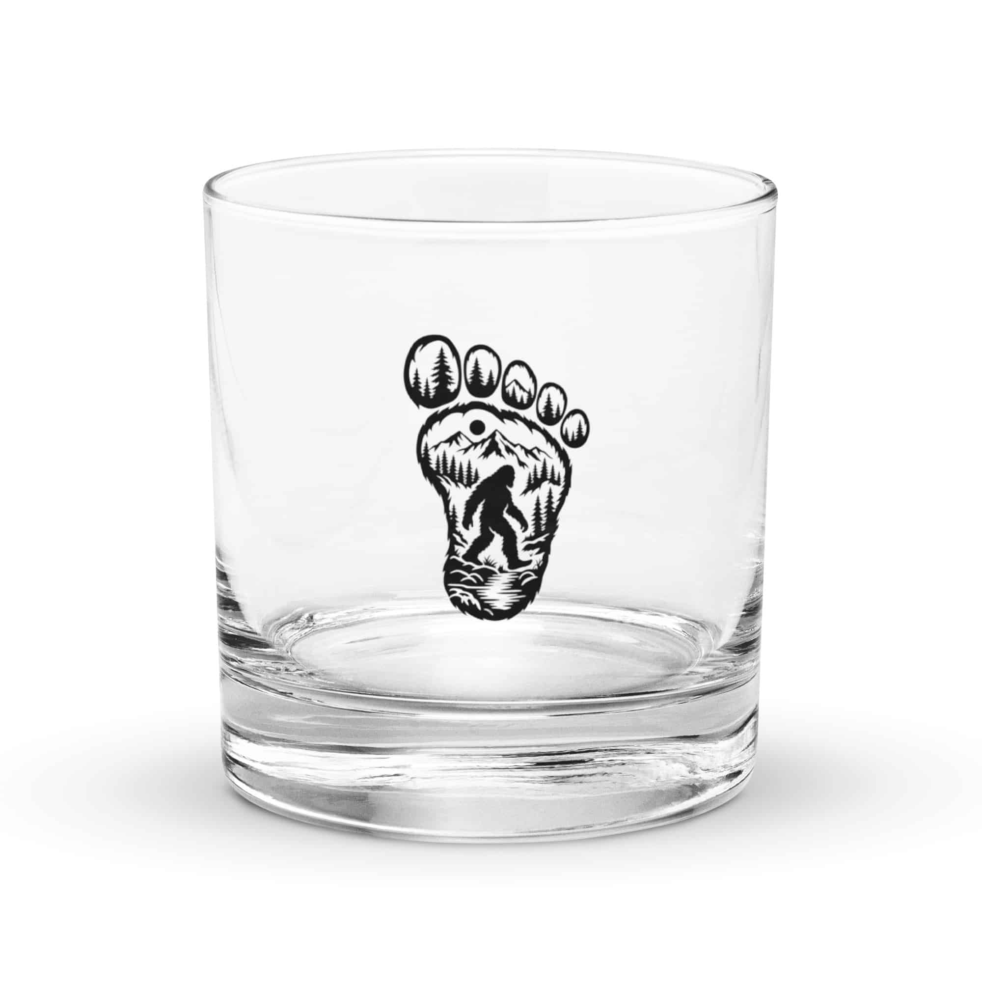 Forest Footprint Bigfoot Rocks Glass