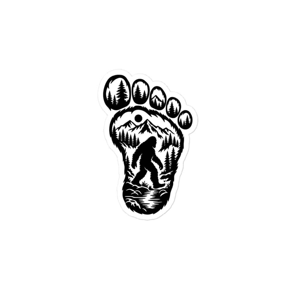 Bigfoot Wilderness Footprint Vinyl Sticker