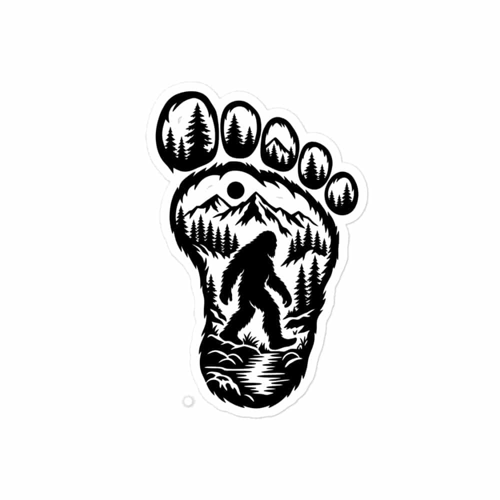 Bigfoot Wilderness Footprint Vinyl Sticker