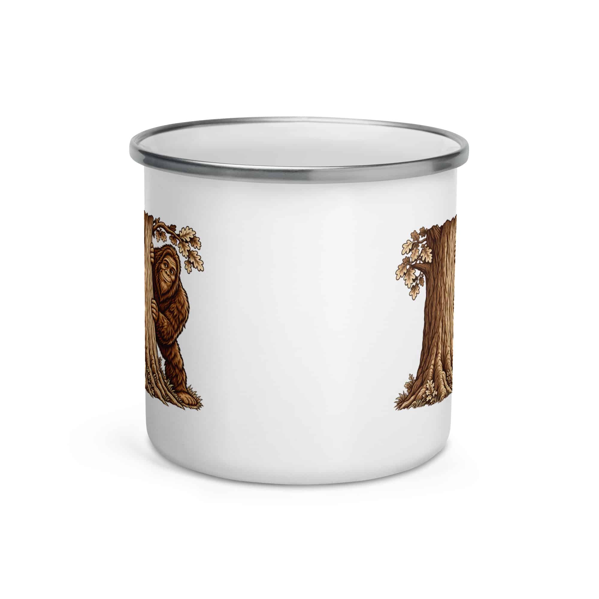 Bigfoot Hide and Seek Enamel Camp Mug