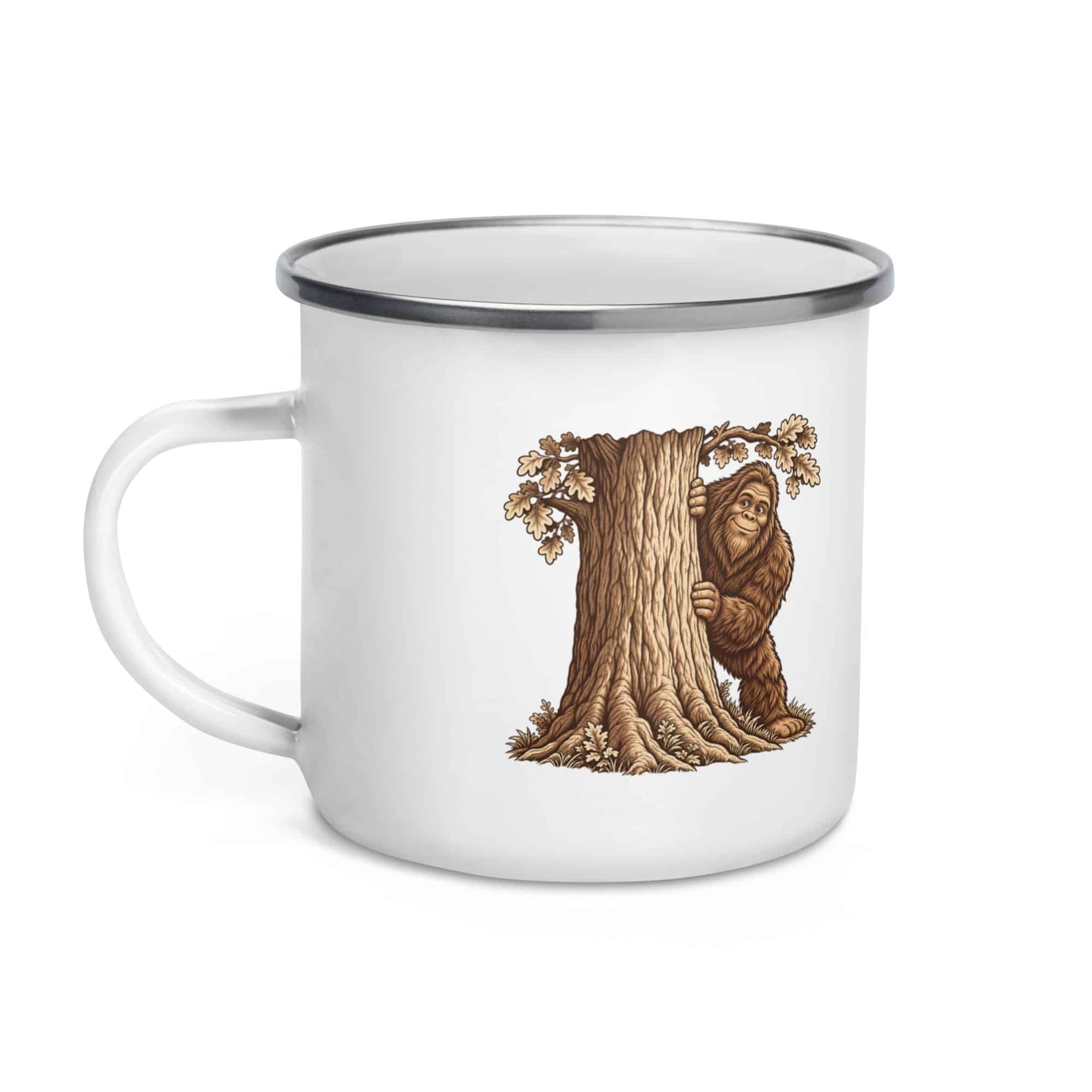 Bigfoot Hide and Seek Enamel Camp Mug
