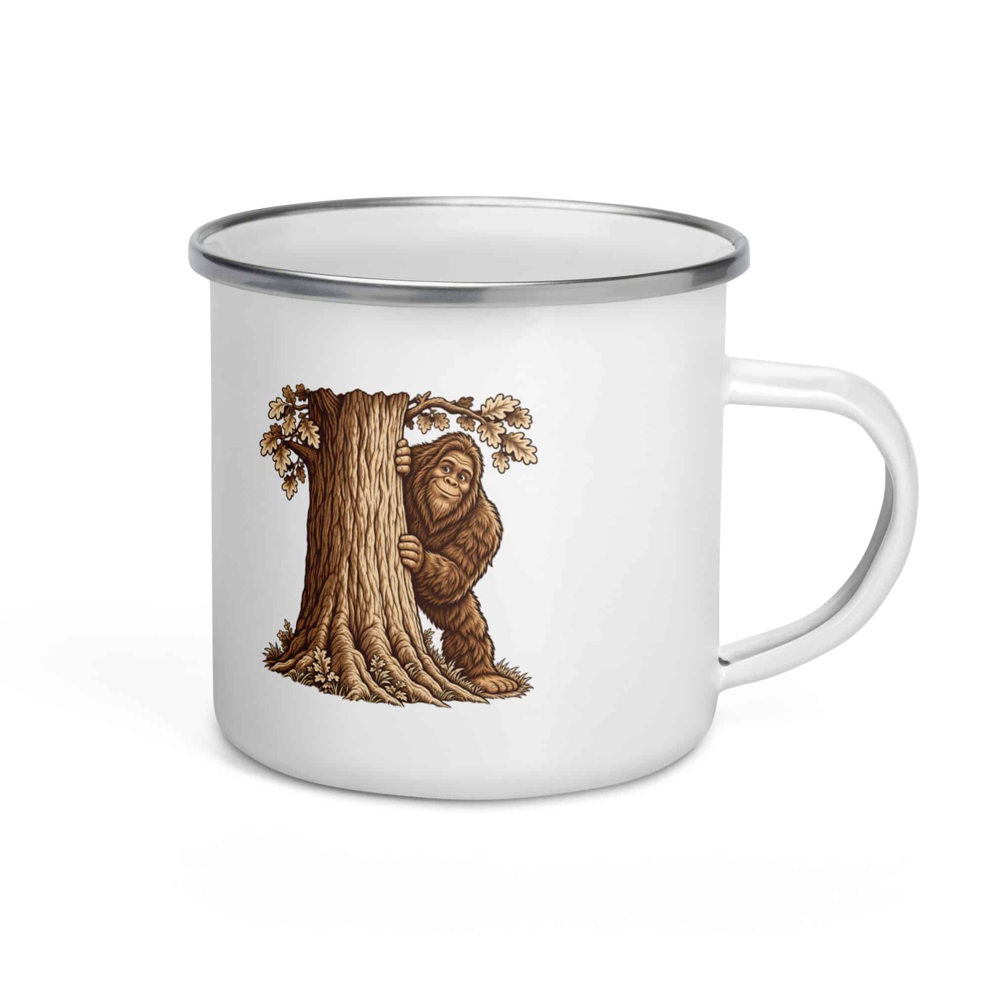 Bigfoot Hide and Seek Enamel Camp Mug