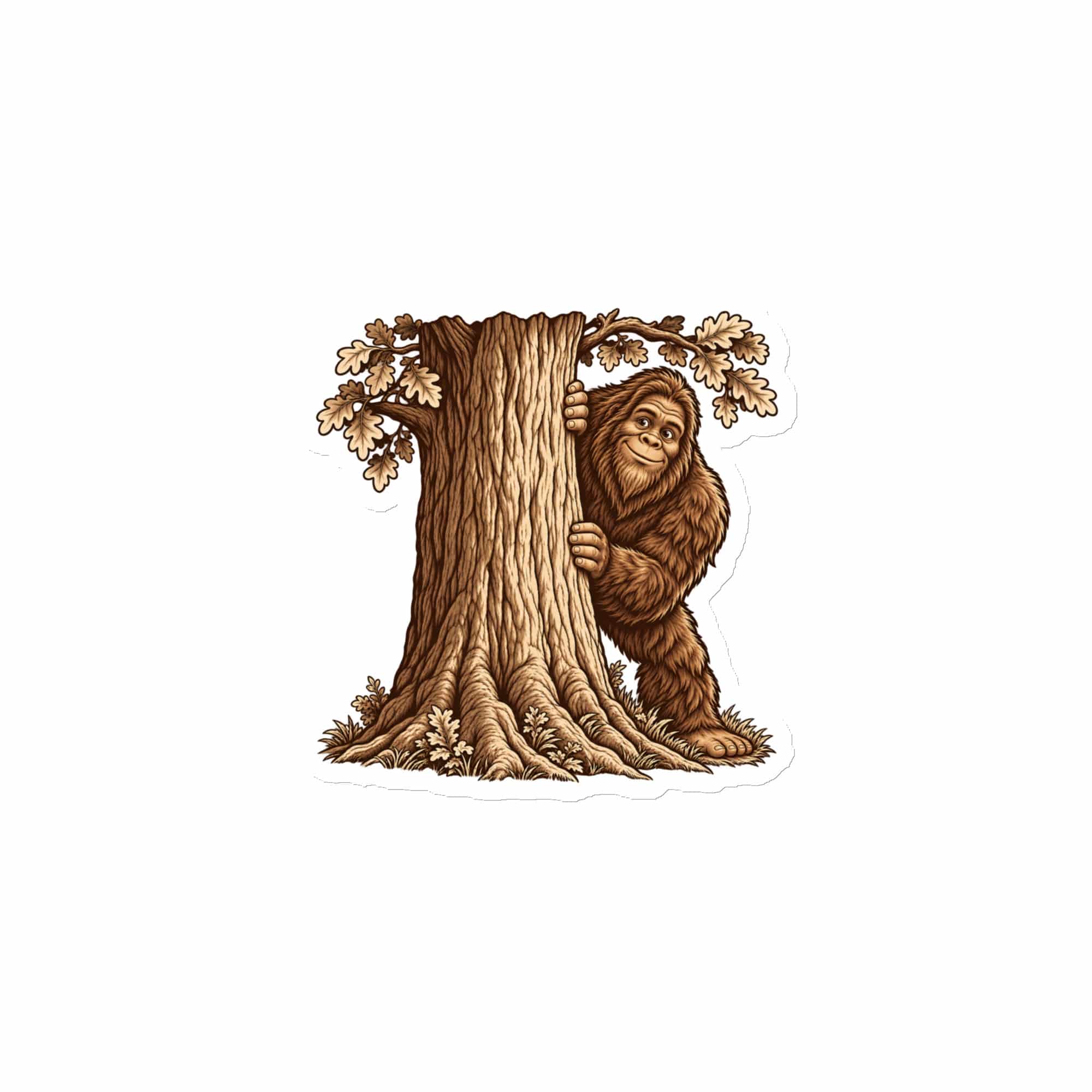 Bigfoot Hide and Seek Die-Cut Magnet