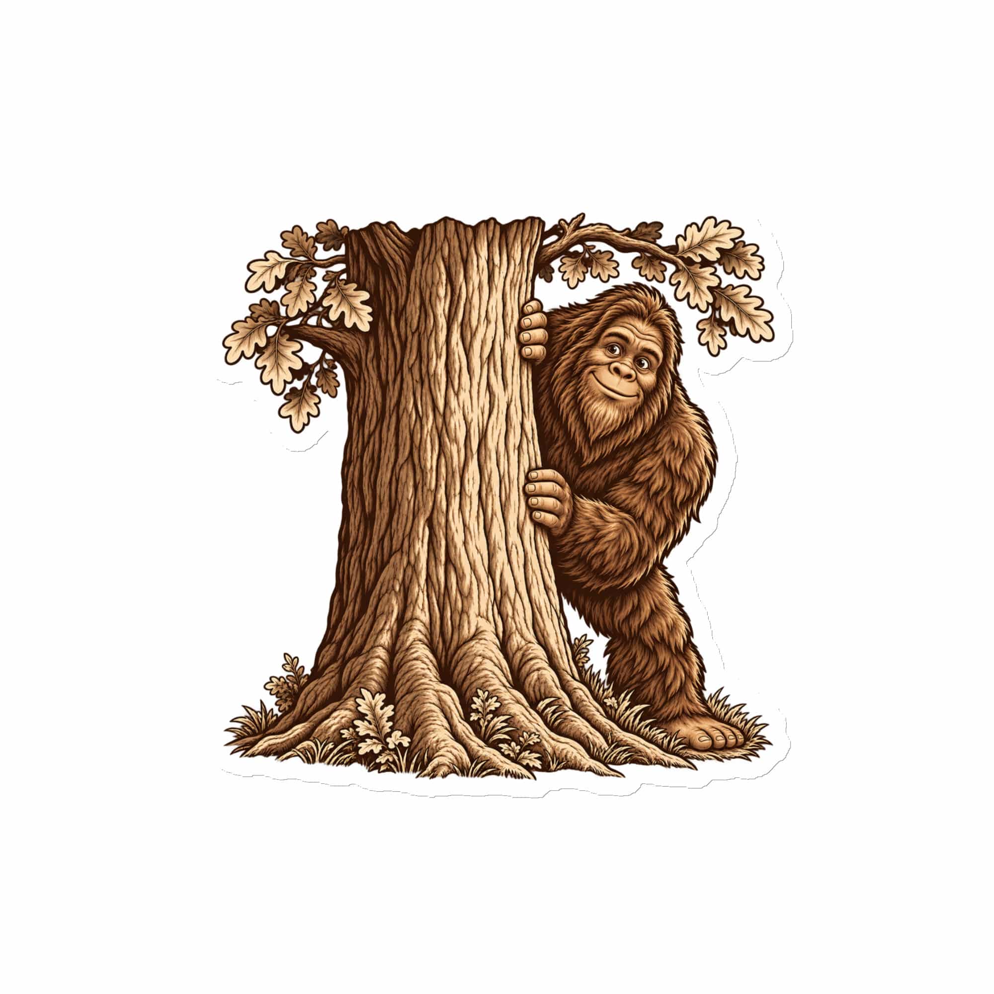 Bigfoot Hide and Seek Die-Cut Magnet