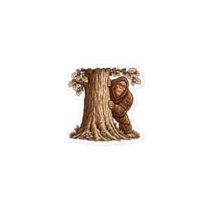 20 Bigfoot Hide Seek Vinyl Sticker - 3x3 - Main
