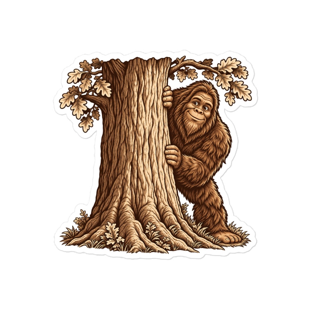 Bigfoot Hide and Seek Vinyl Sticker