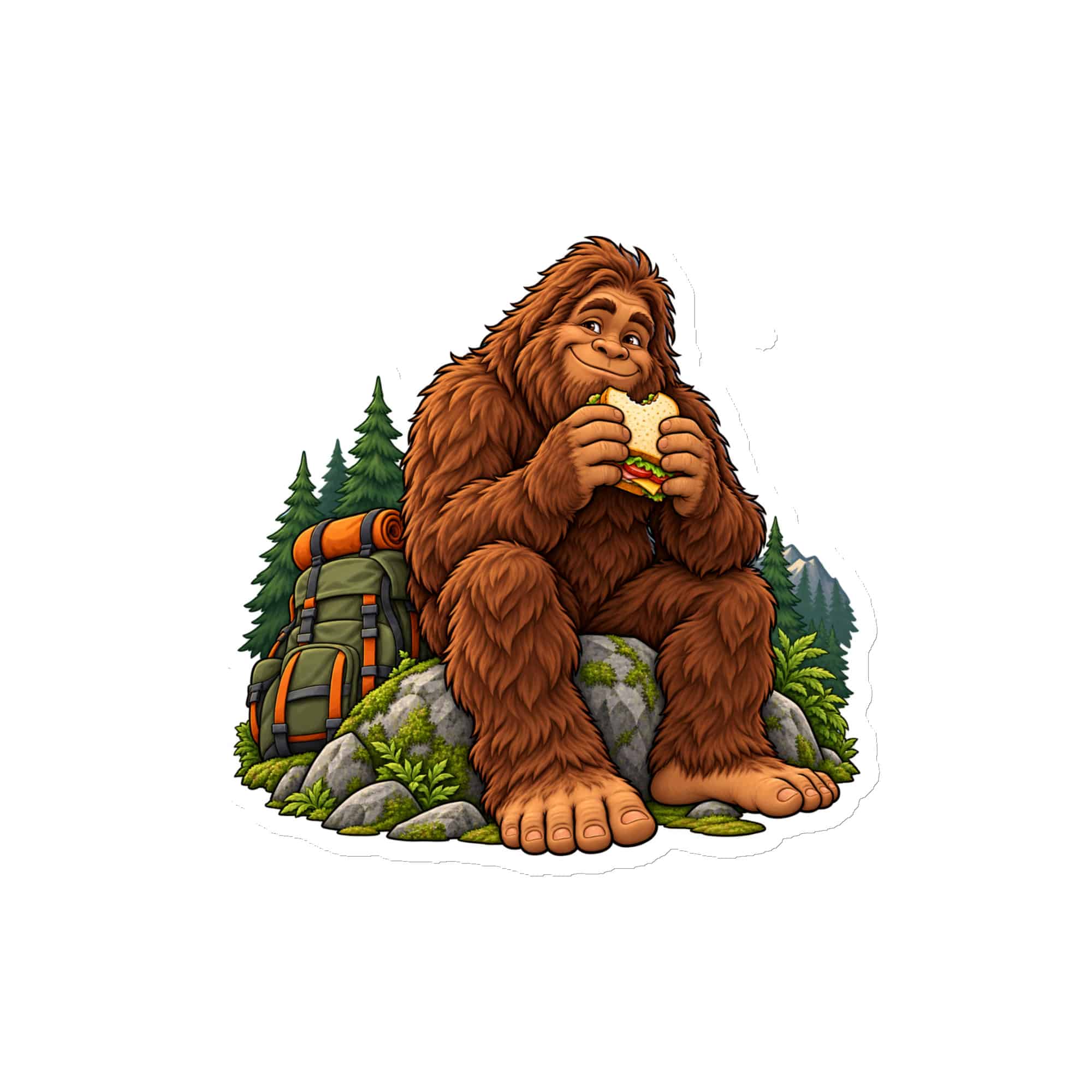 Bigfoot Trail Snack Break Die-Cut Magnet