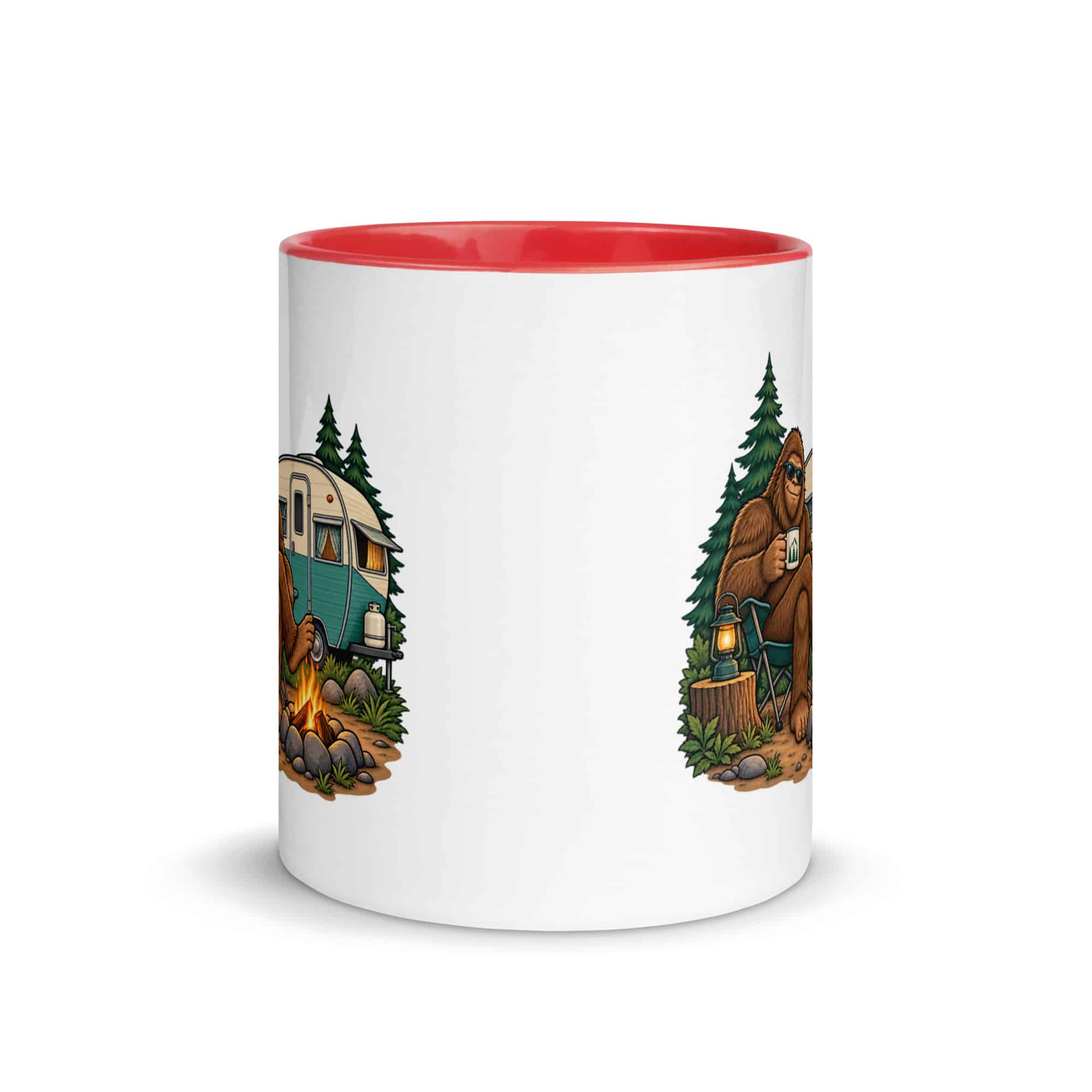 Road Trip Bigfoot Color Inside Mug