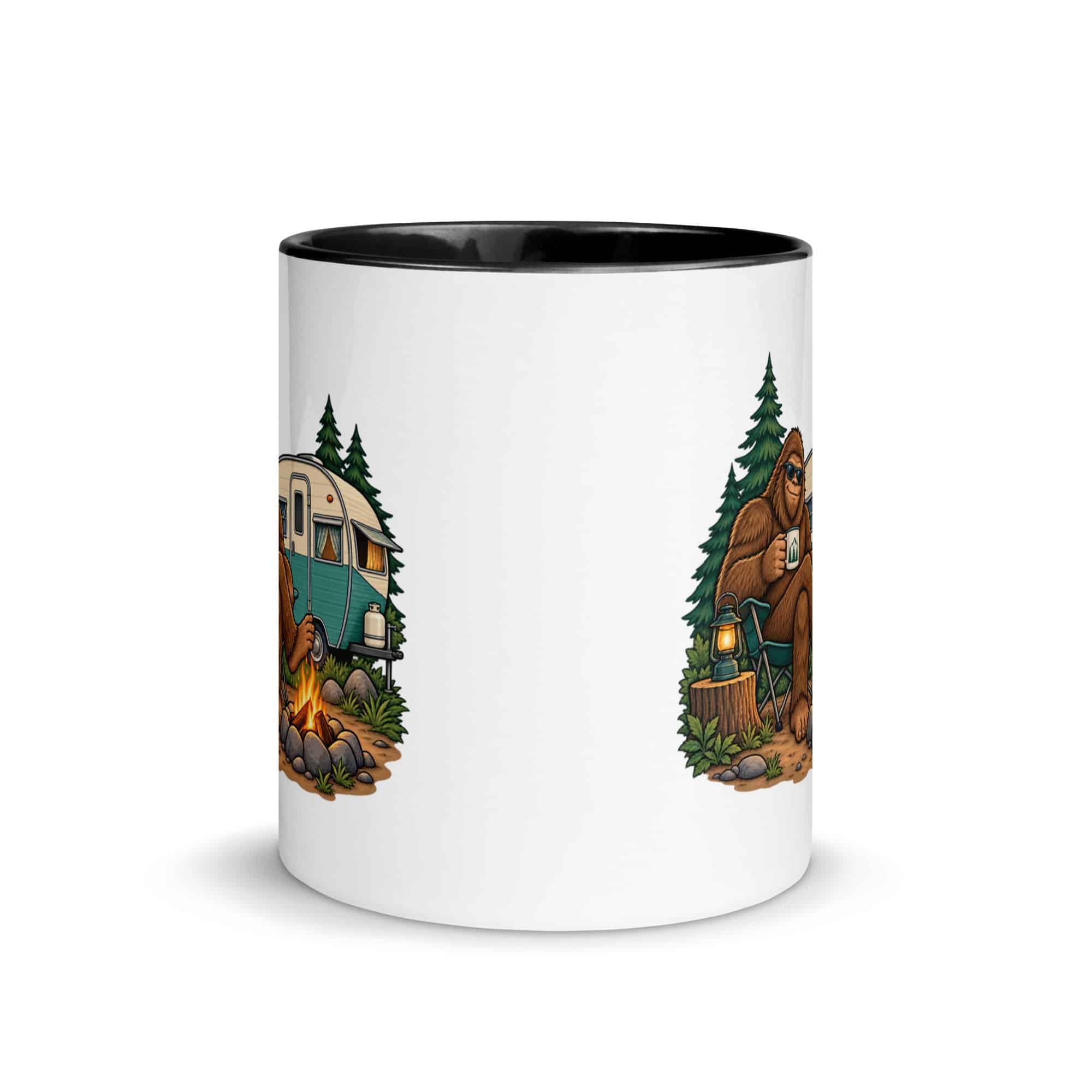 Road Trip Bigfoot Color Inside Mug