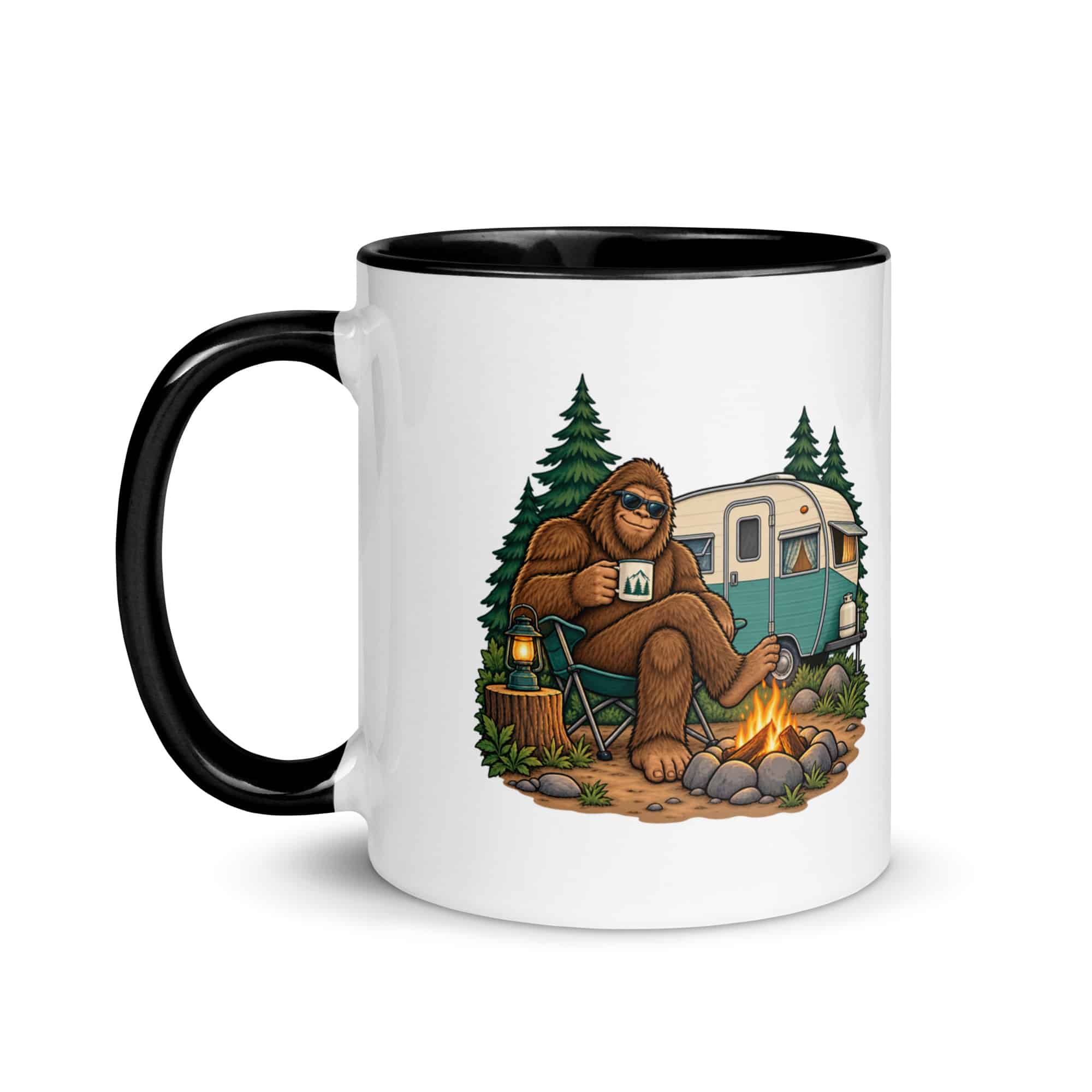 Road Trip Bigfoot Color Inside Mug