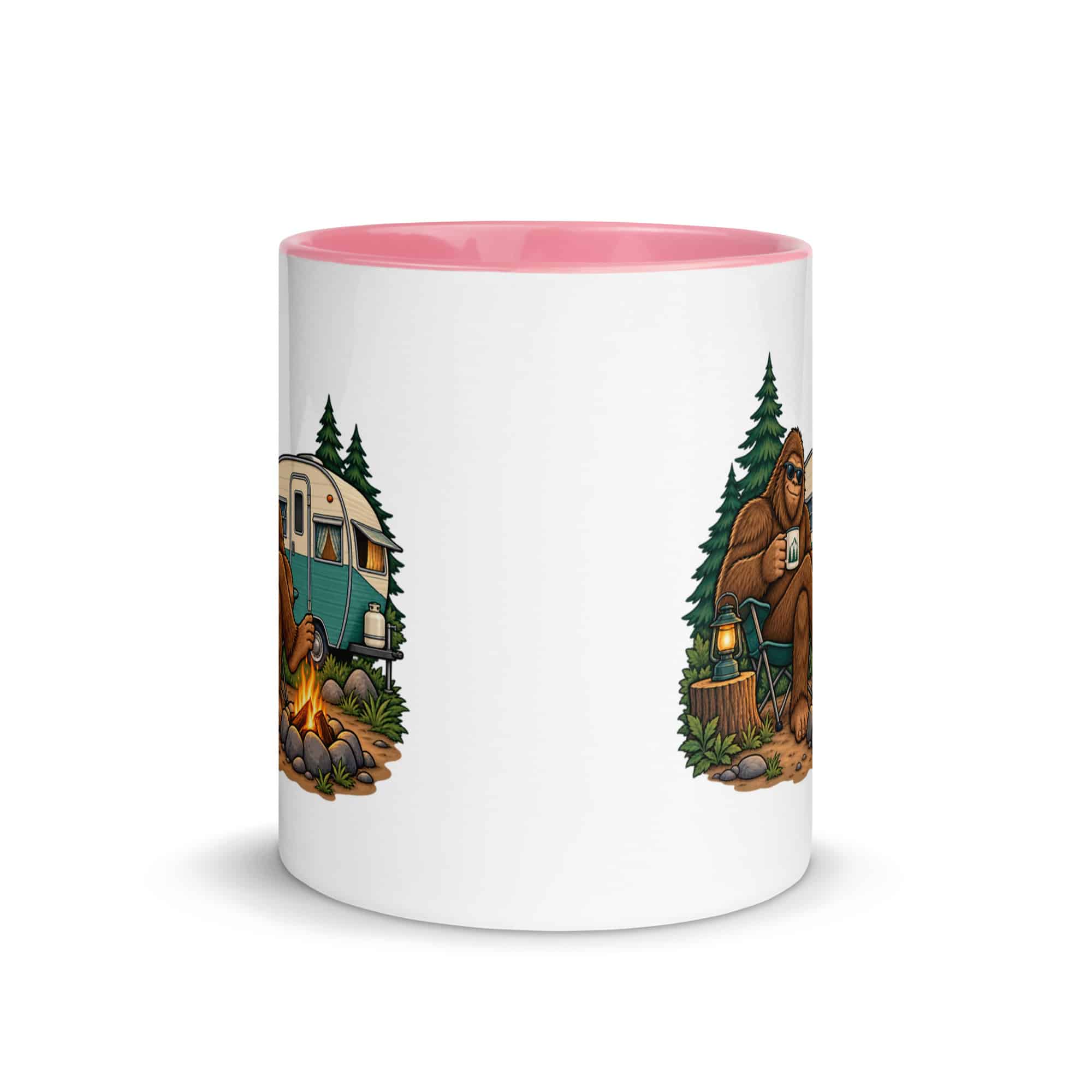 Road Trip Bigfoot Color Inside Mug