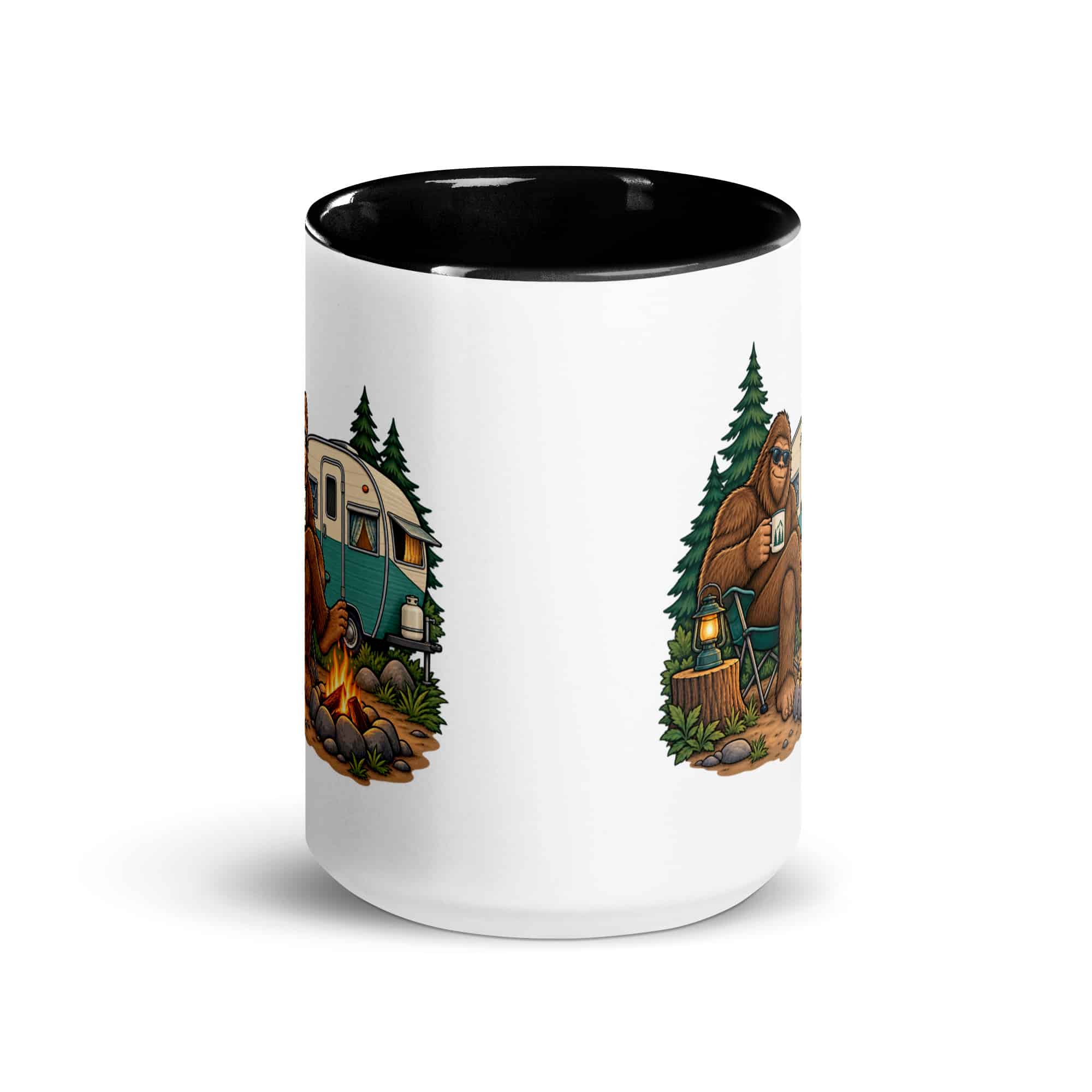 Road Trip Bigfoot Color Inside Mug