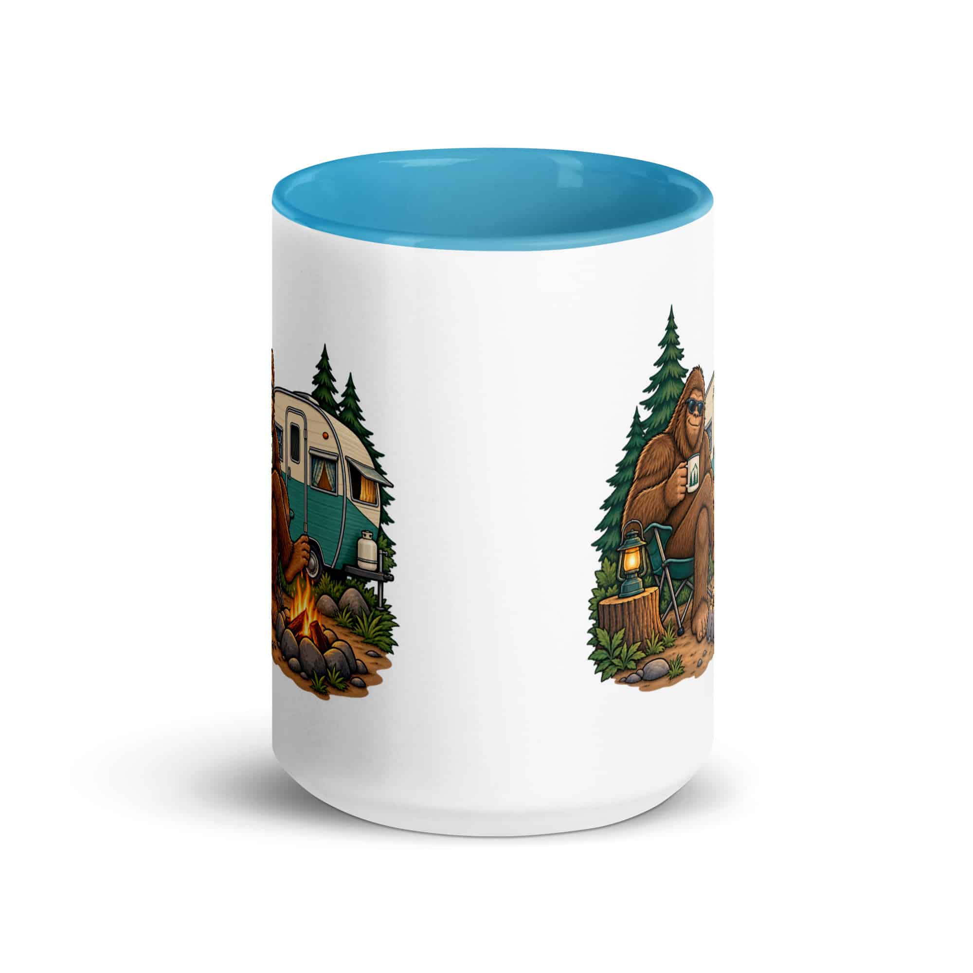 Road Trip Bigfoot Color Inside Mug