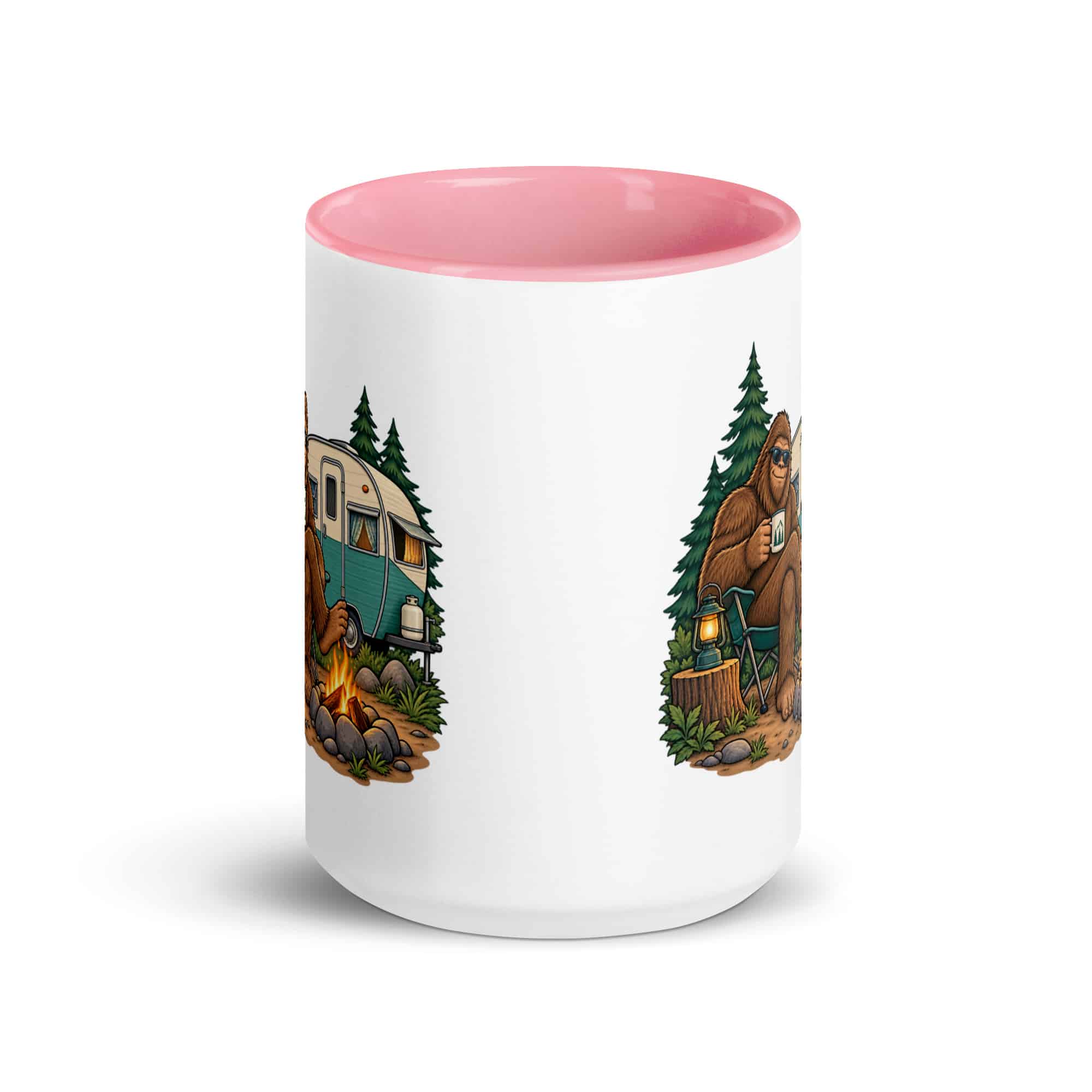 Road Trip Bigfoot Color Inside Mug