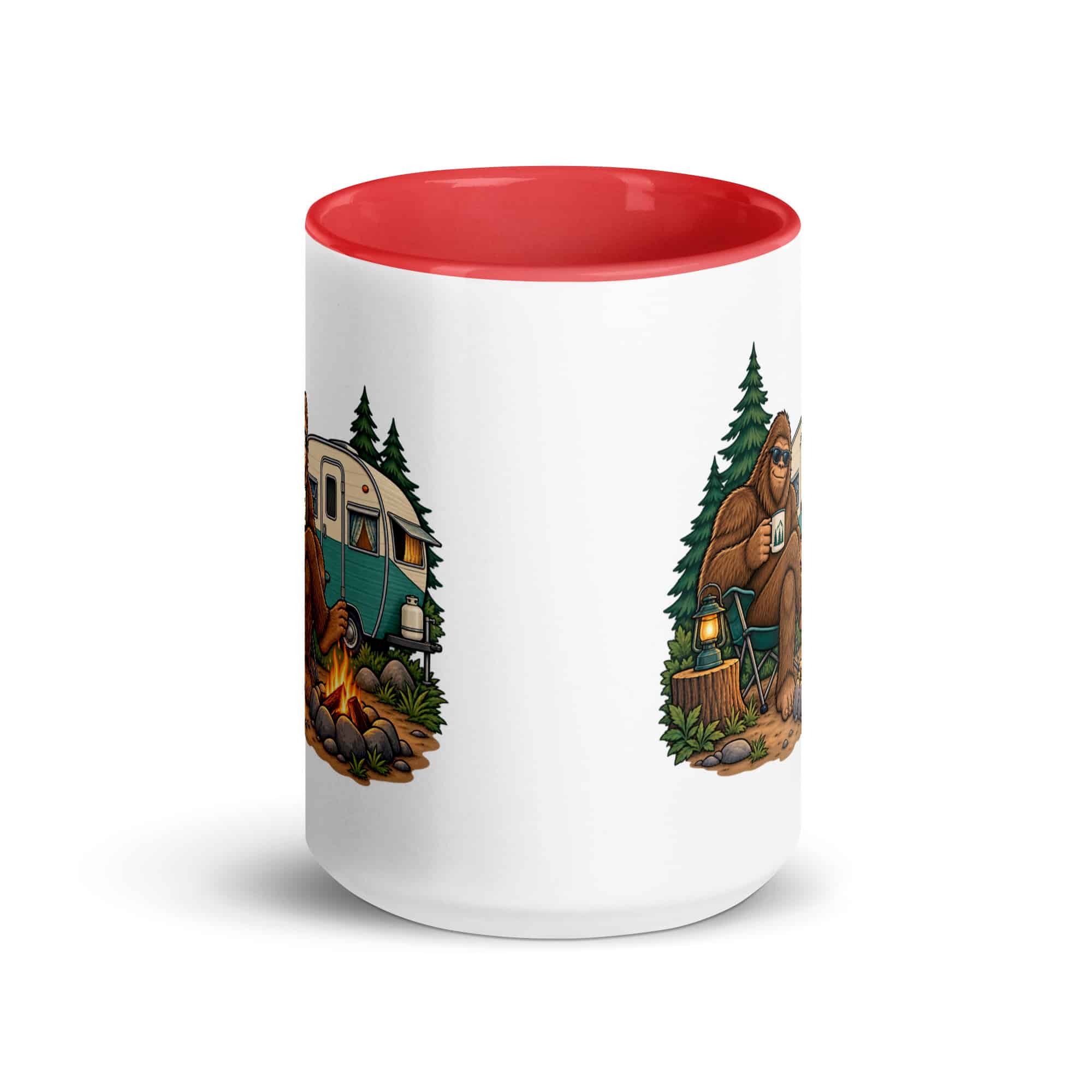 Road Trip Bigfoot Color Inside Mug