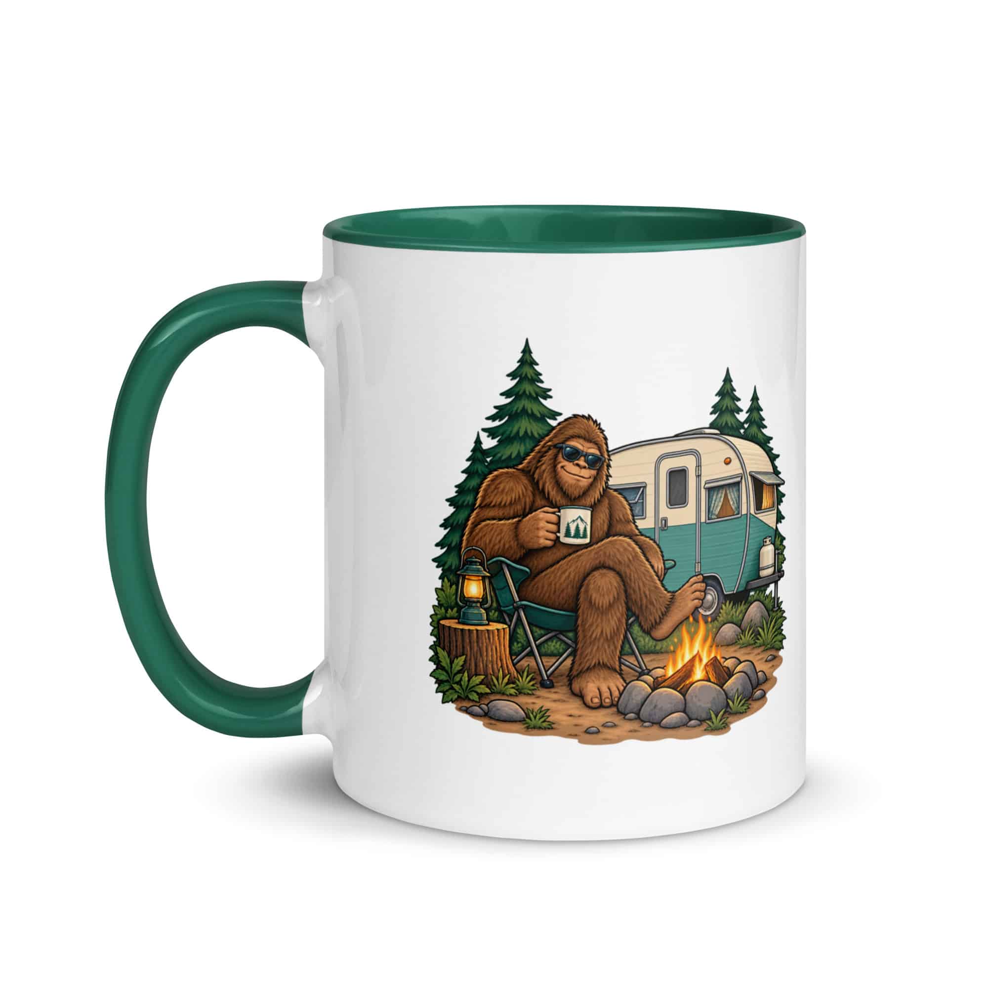 Road Trip Bigfoot Color Inside Mug