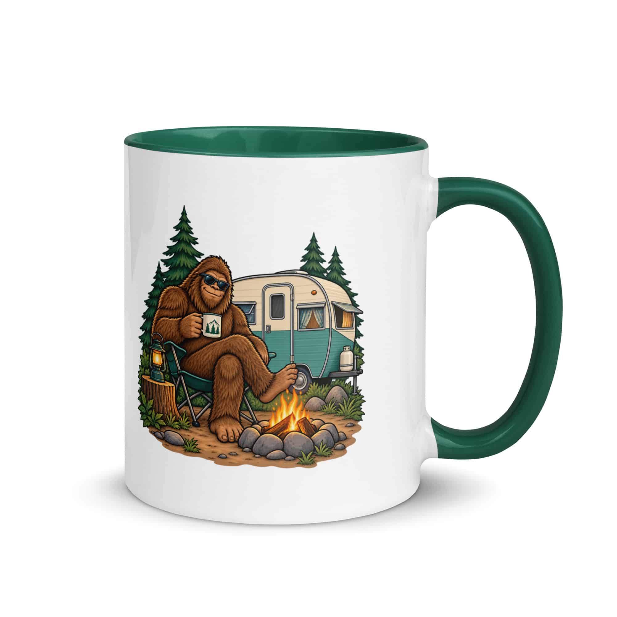 Road Trip Bigfoot Color Inside Mug