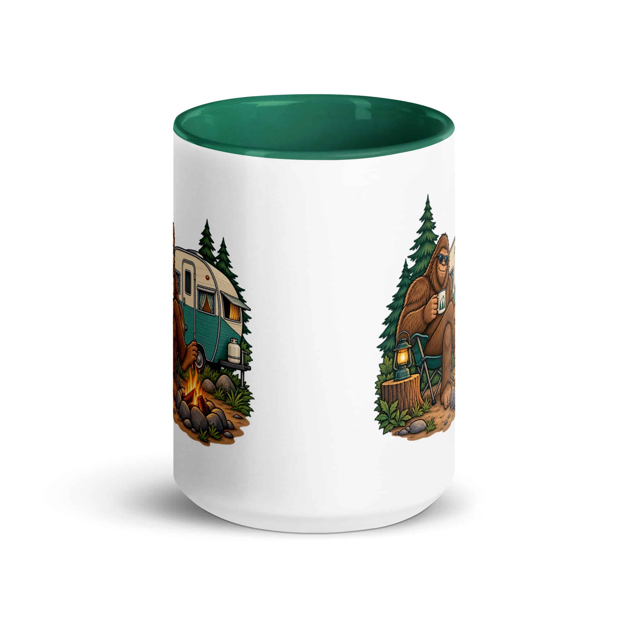 Road Trip Bigfoot Color Inside Mug