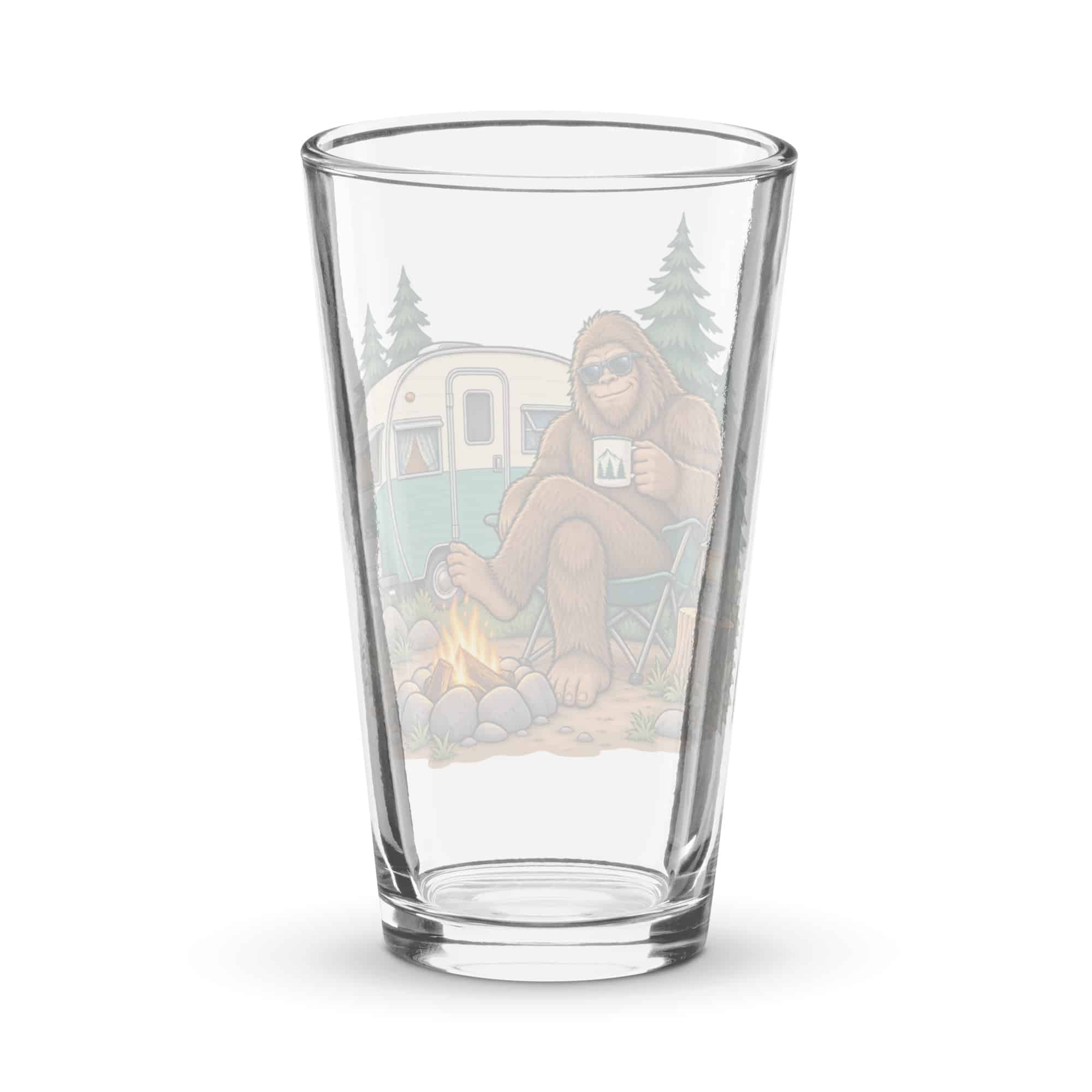 Road Trip Bigfoot Pint Glass