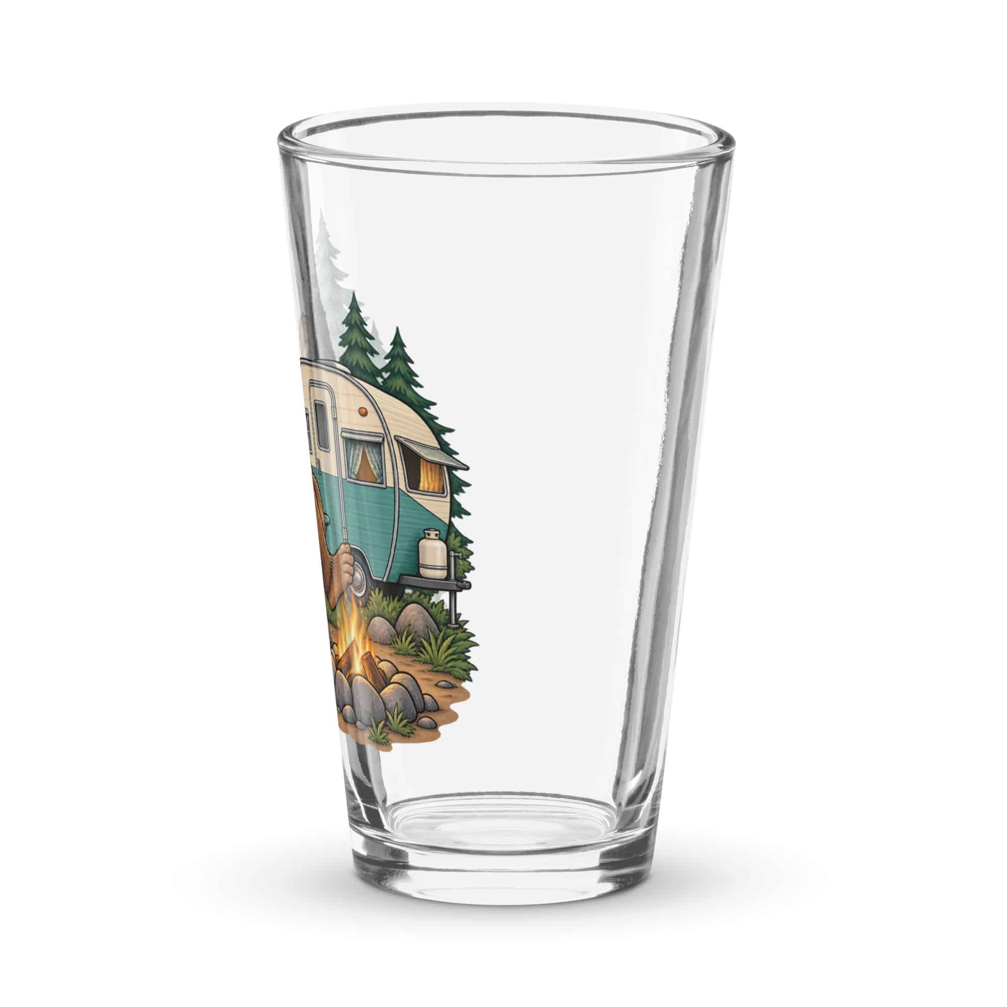 Road Trip Bigfoot Pint Glass