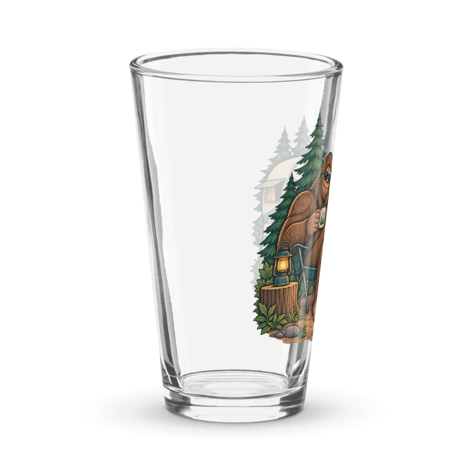 Road Trip Bigfoot Pint Glass