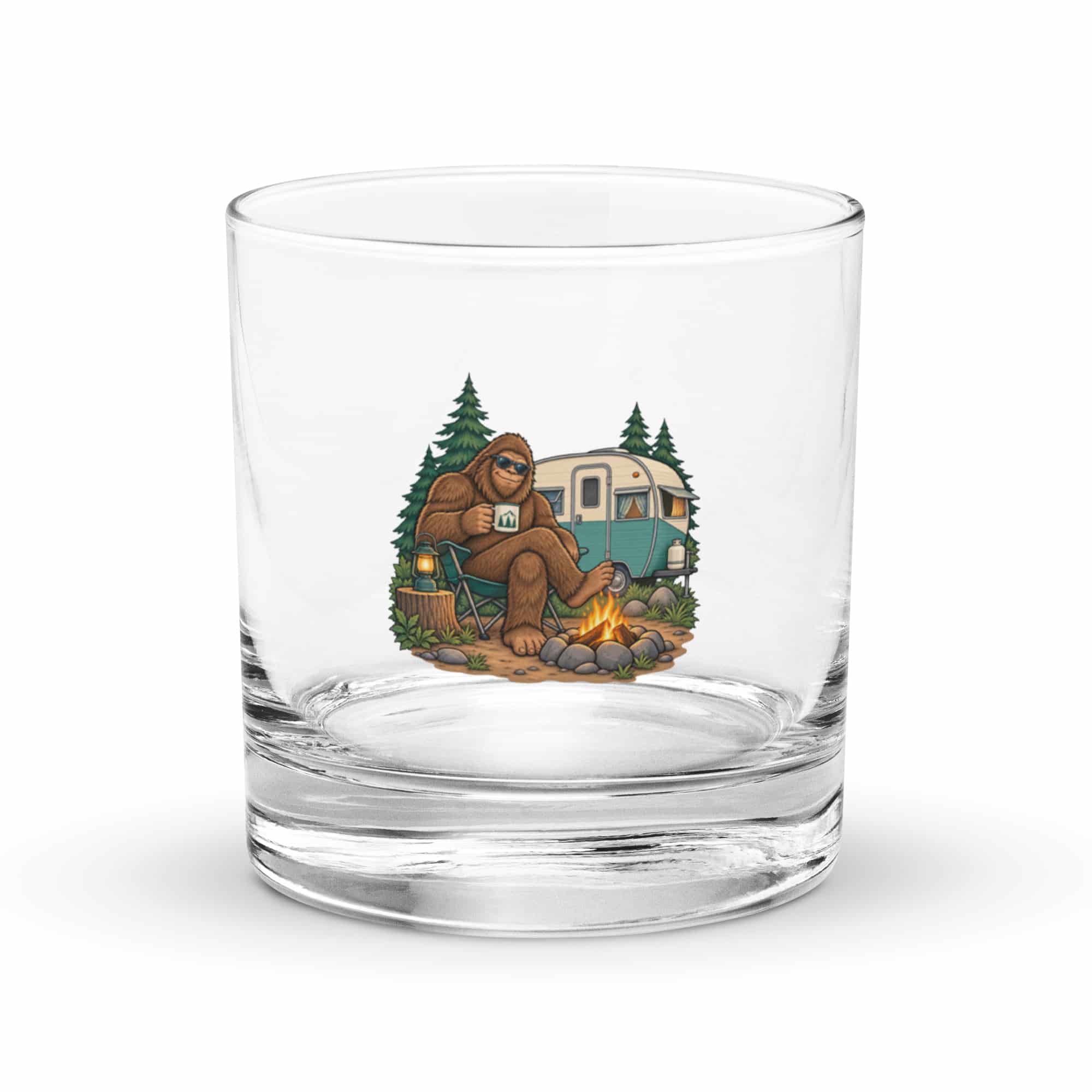 Road Trip Bigfoot Rocks Glass