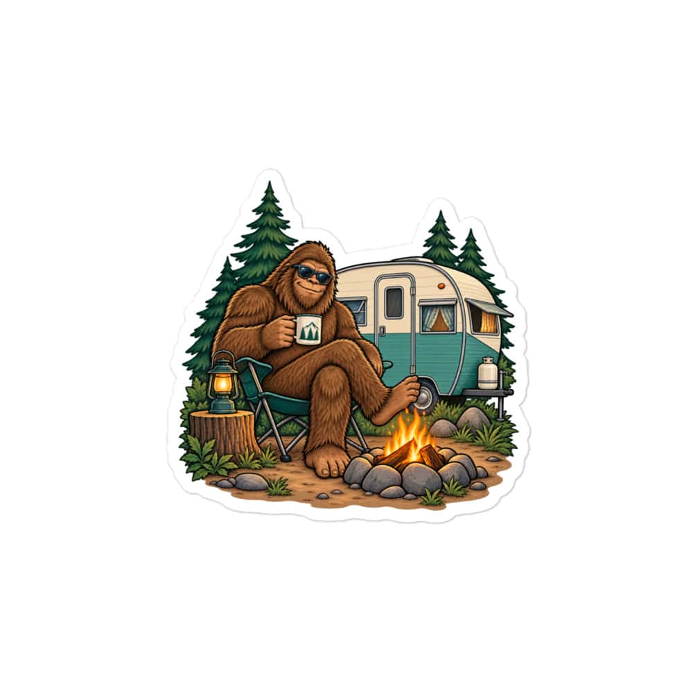 Bigfoot Camper Road Trip Vinyl Sticker