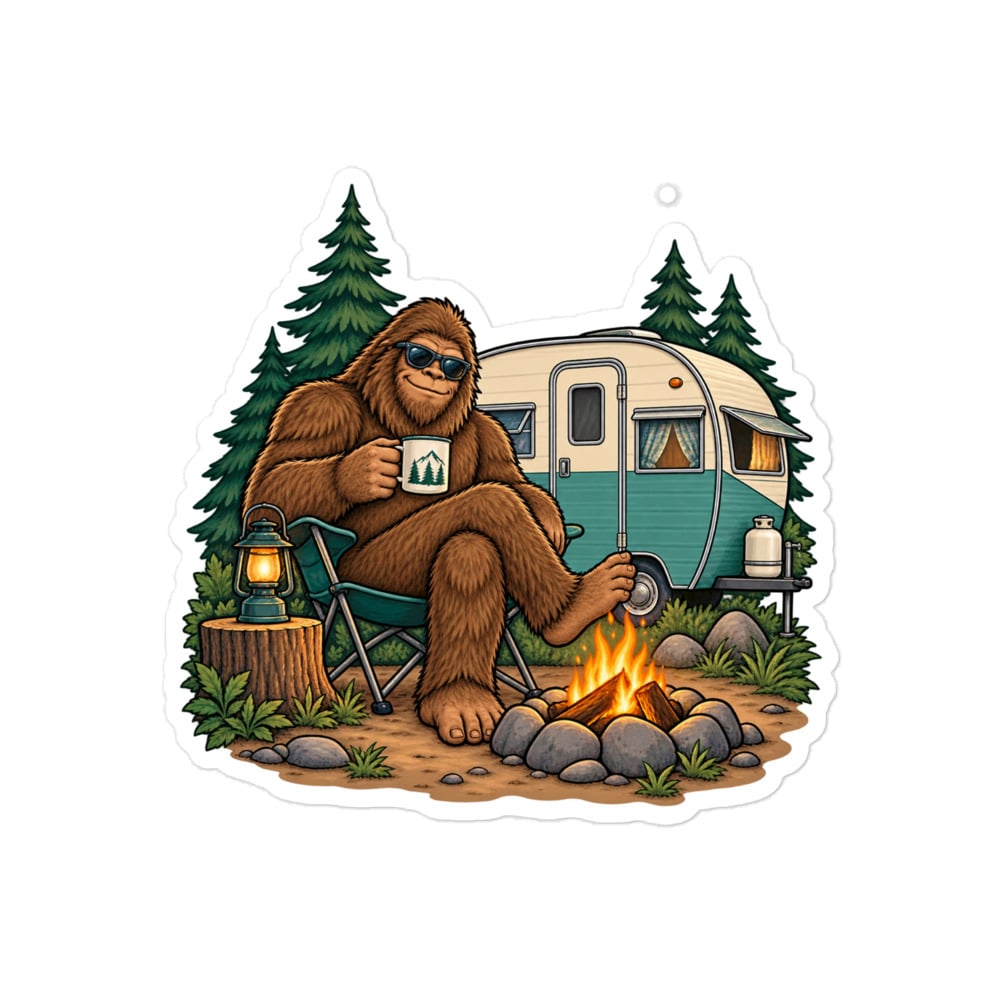 Bigfoot Camper Road Trip Vinyl Sticker