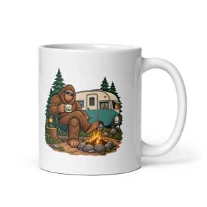 22 Bigfoot Road Trip White Ceramic Coffee Mug - 11 oz - Main