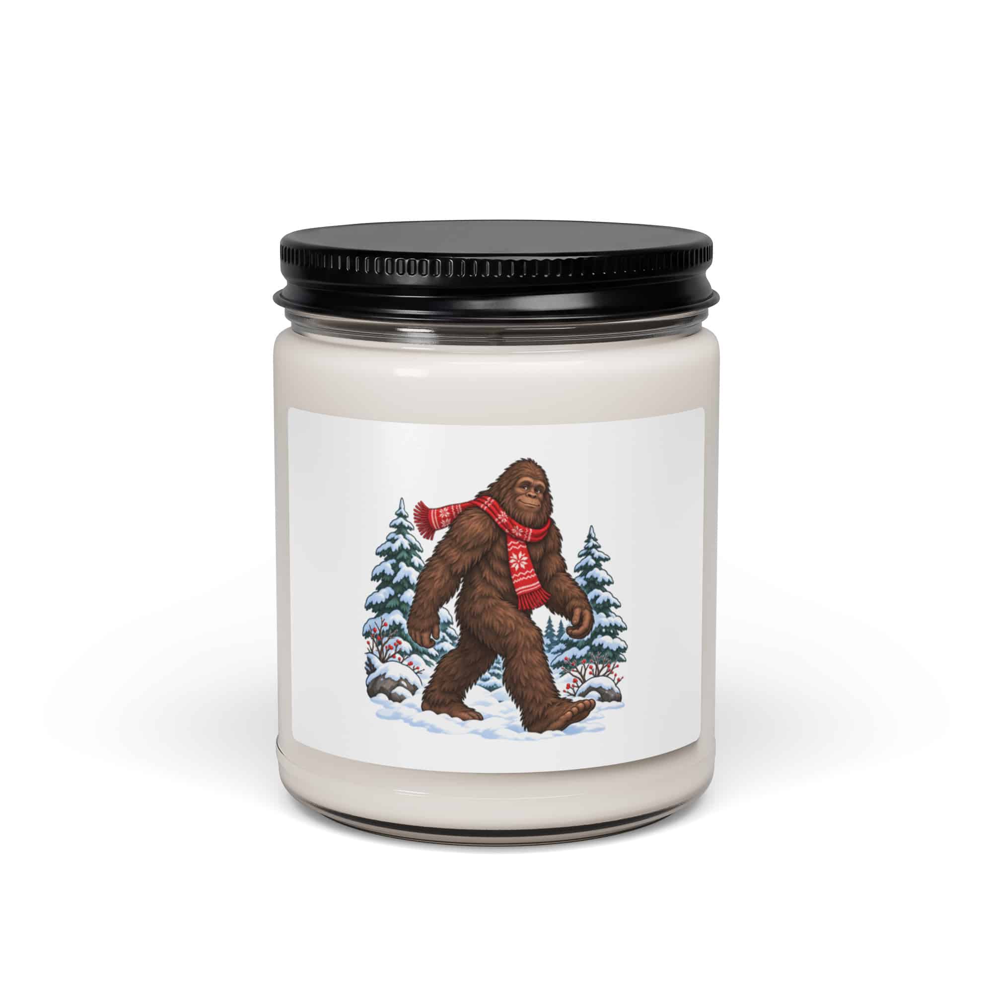 Winter Woods Bigfoot Candle