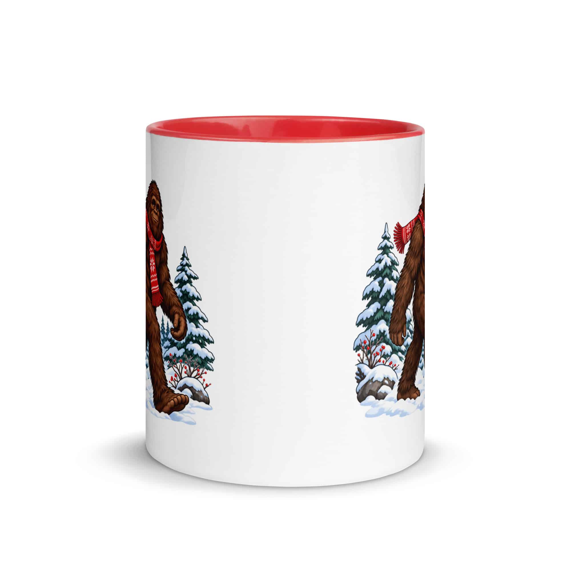 Winter Woods Bigfoot Color Inside Mug
