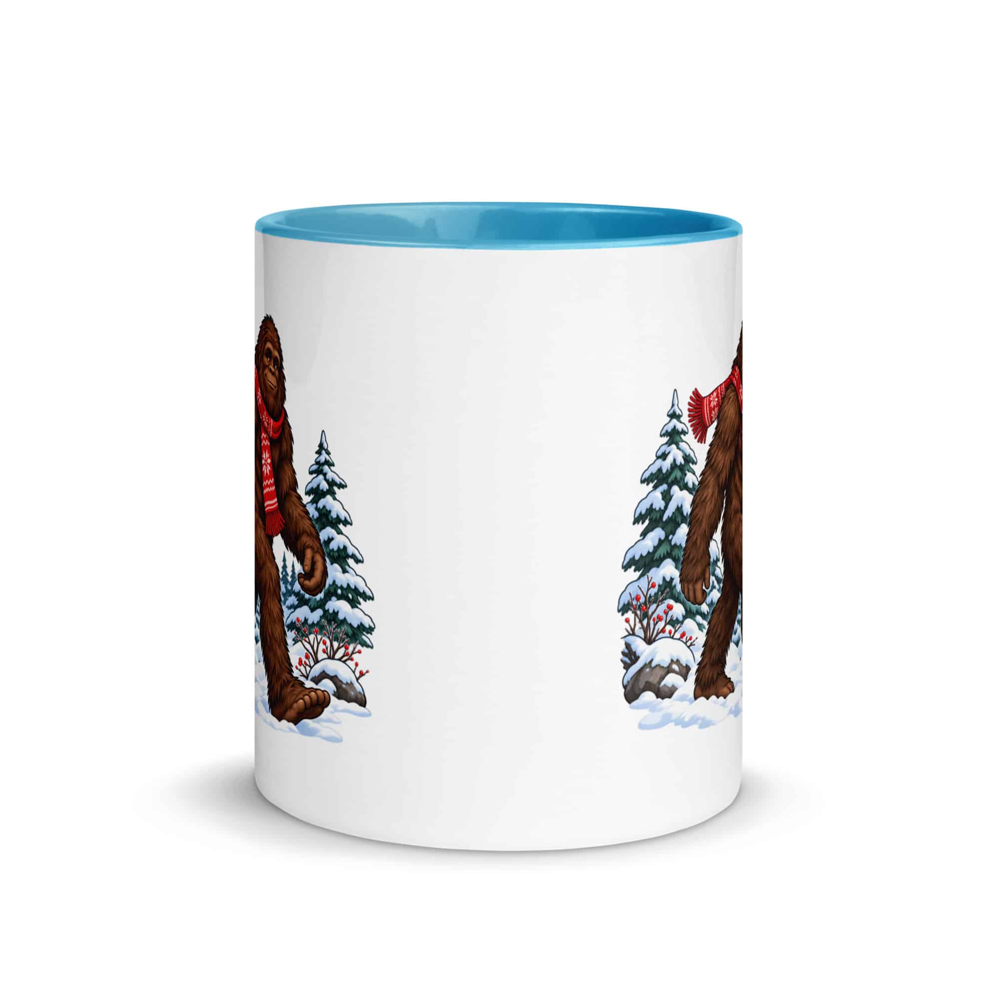 Winter Woods Bigfoot Color Inside Mug