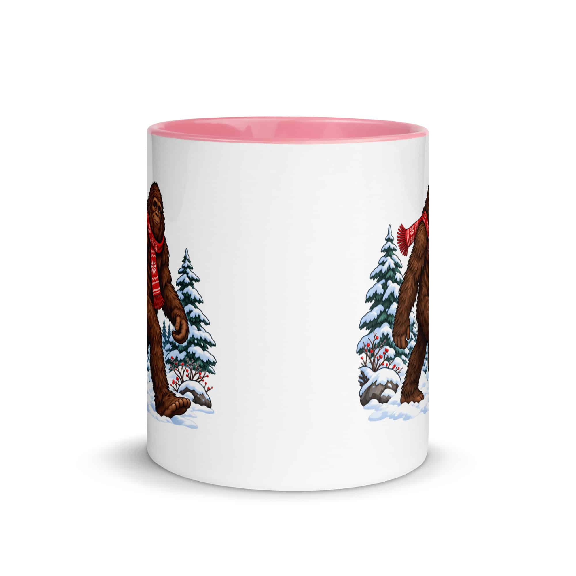 Winter Woods Bigfoot Color Inside Mug