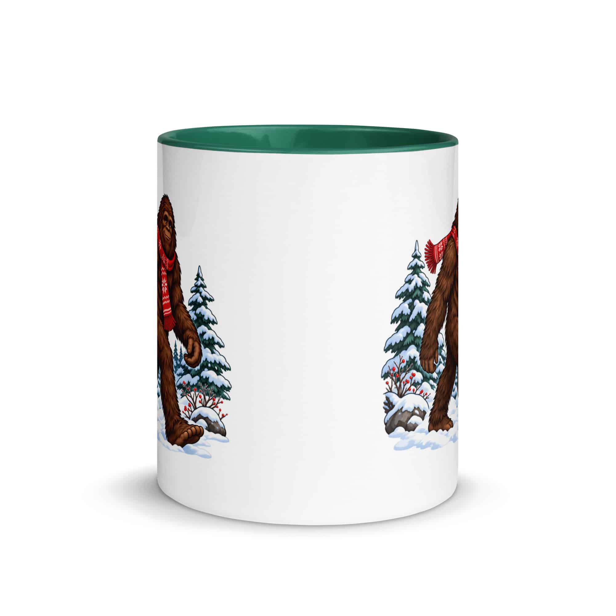Winter Woods Bigfoot Color Inside Mug
