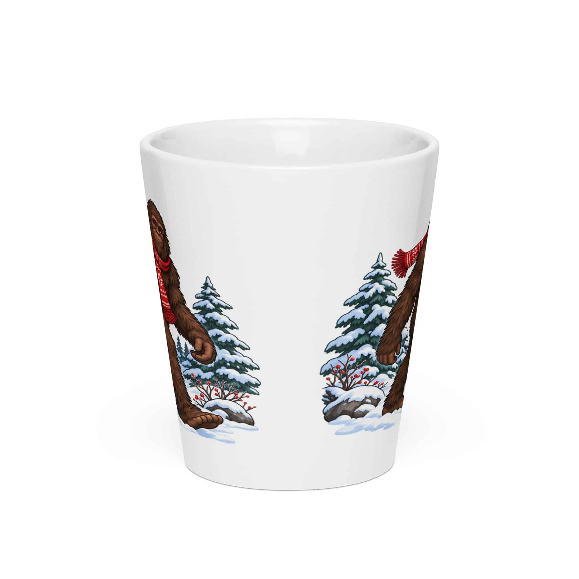 Bigfoot Winter Woods Latte Mug