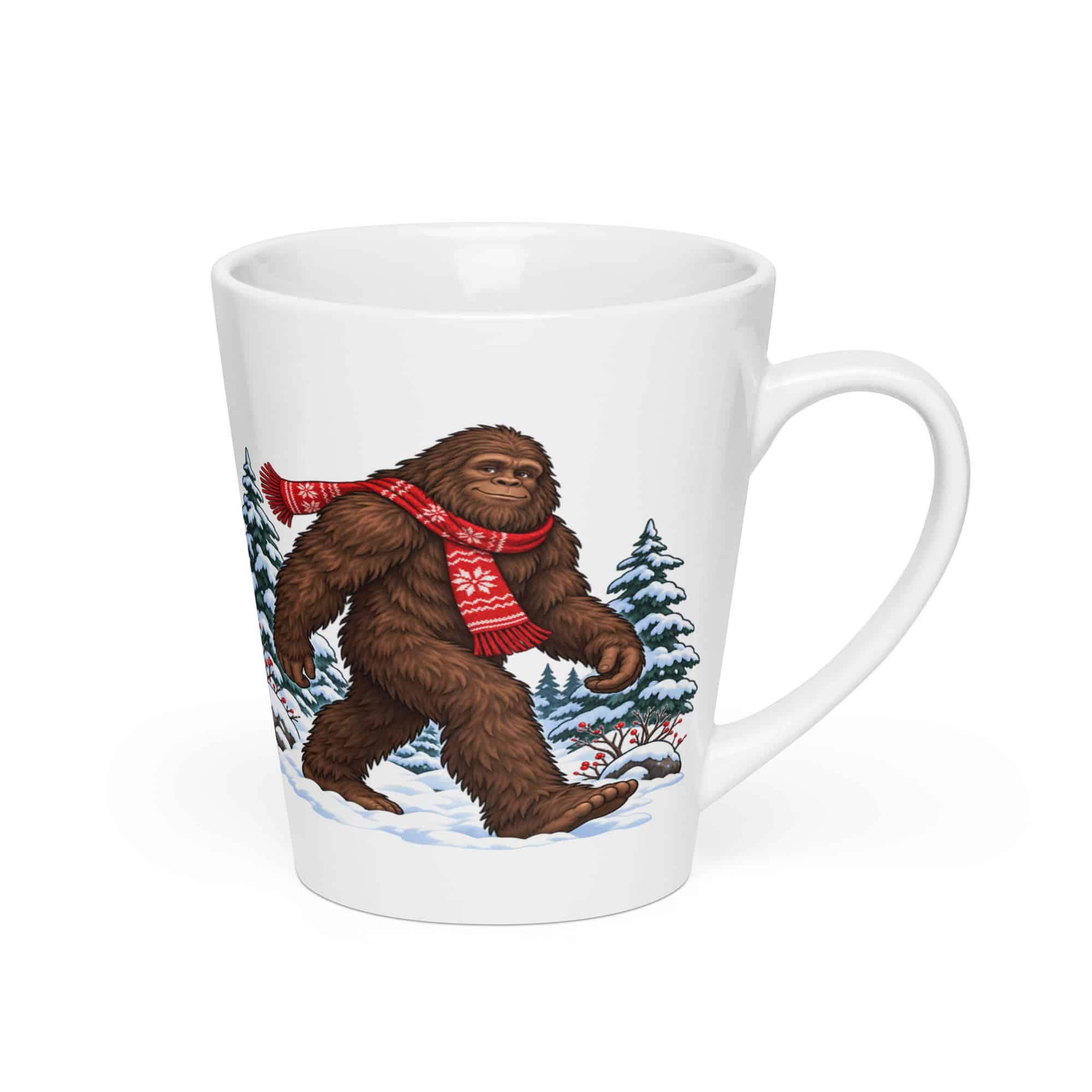 Bigfoot Winter Woods Latte Mug